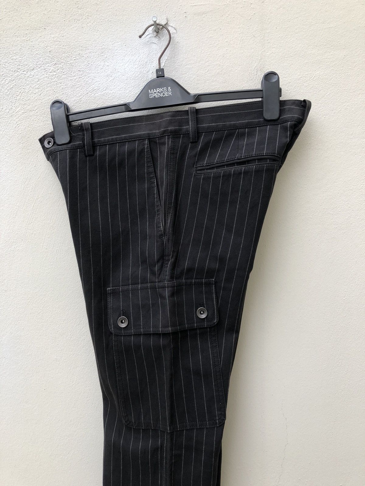 Shellac SHELLAC Made in Japan Striped Flare Cargo Trouser Pant Size US 31 - 10 Thumbnail