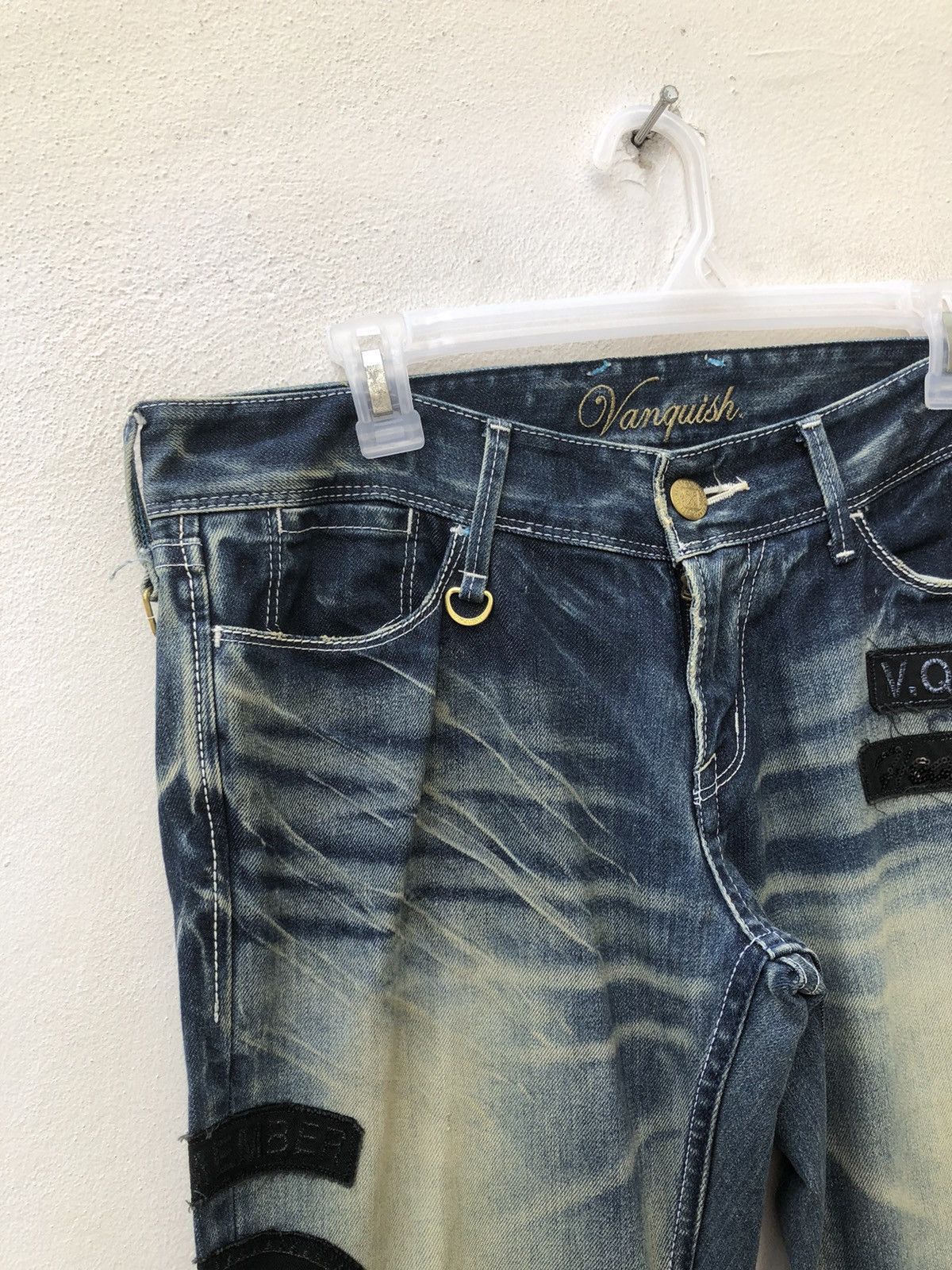 Vanquish Mud Wash Vanquish Gold Japan Patches Low Rise Flare Jeans Size US 32 / EU 48 - 7 Thumbnail