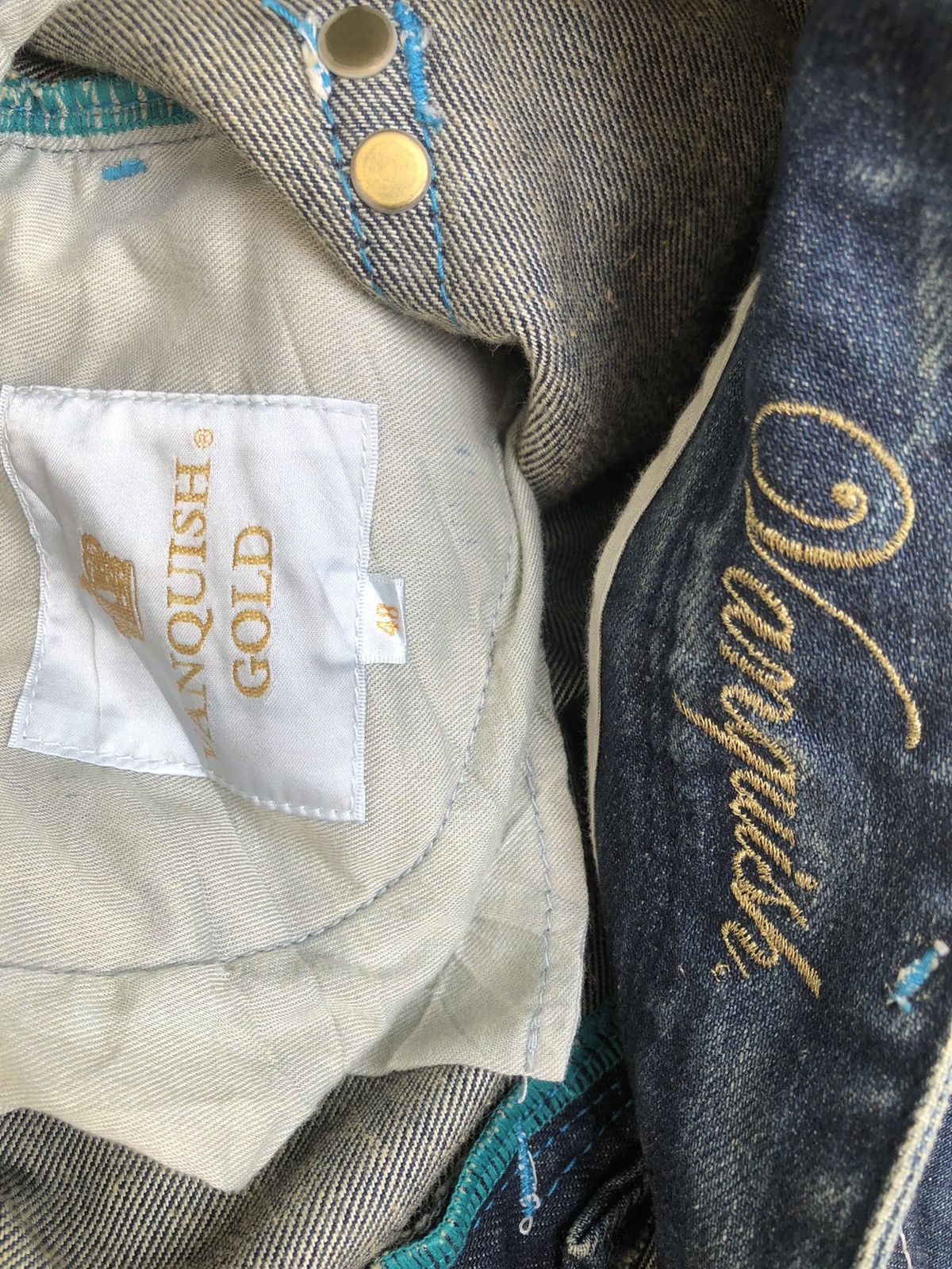 Vanquish Mud Wash Vanquish Gold Japan Patches Low Rise Flare Jeans Size US 32 / EU 48 - 23 Thumbnail