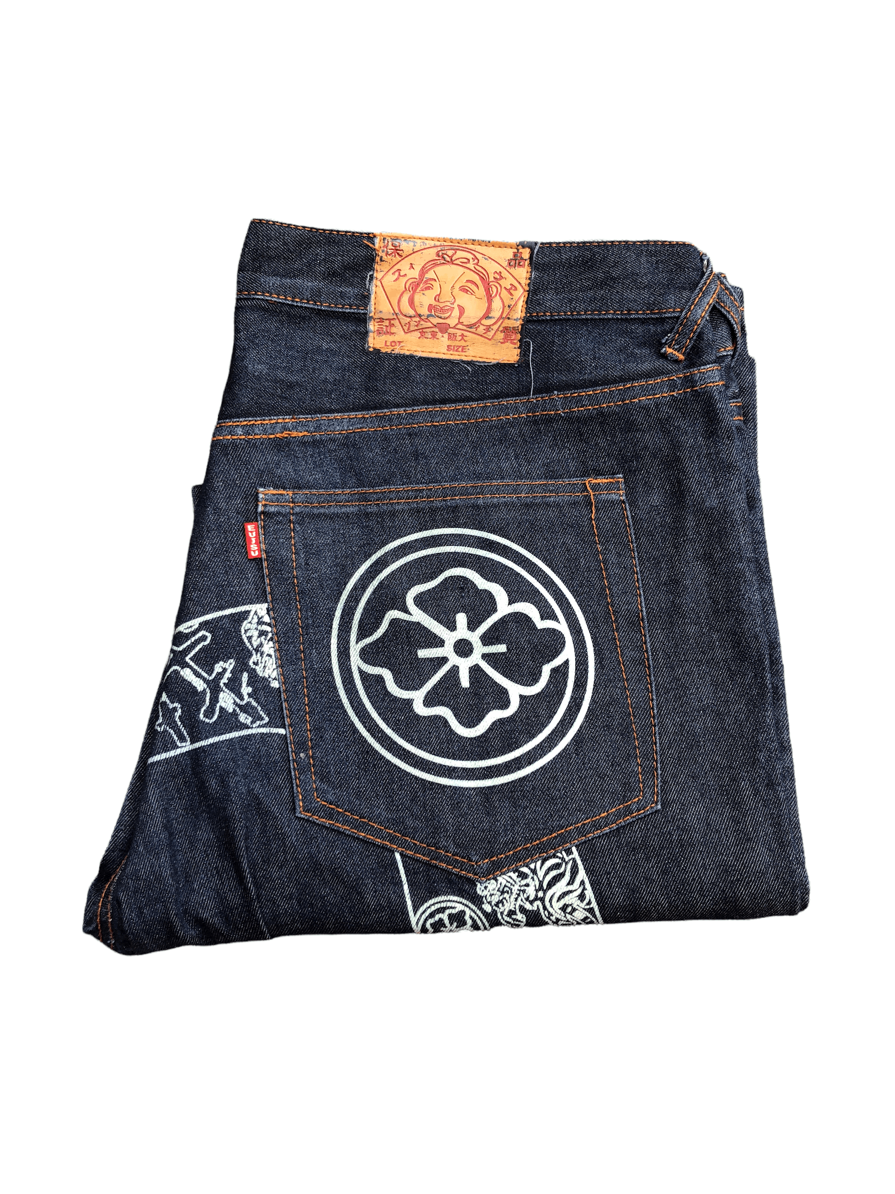 Japanese Brand RARE Evisu Jeans Size 38 Blue 'Big Buddah' Size US 38 / EU 54 - 2 Thumbnail