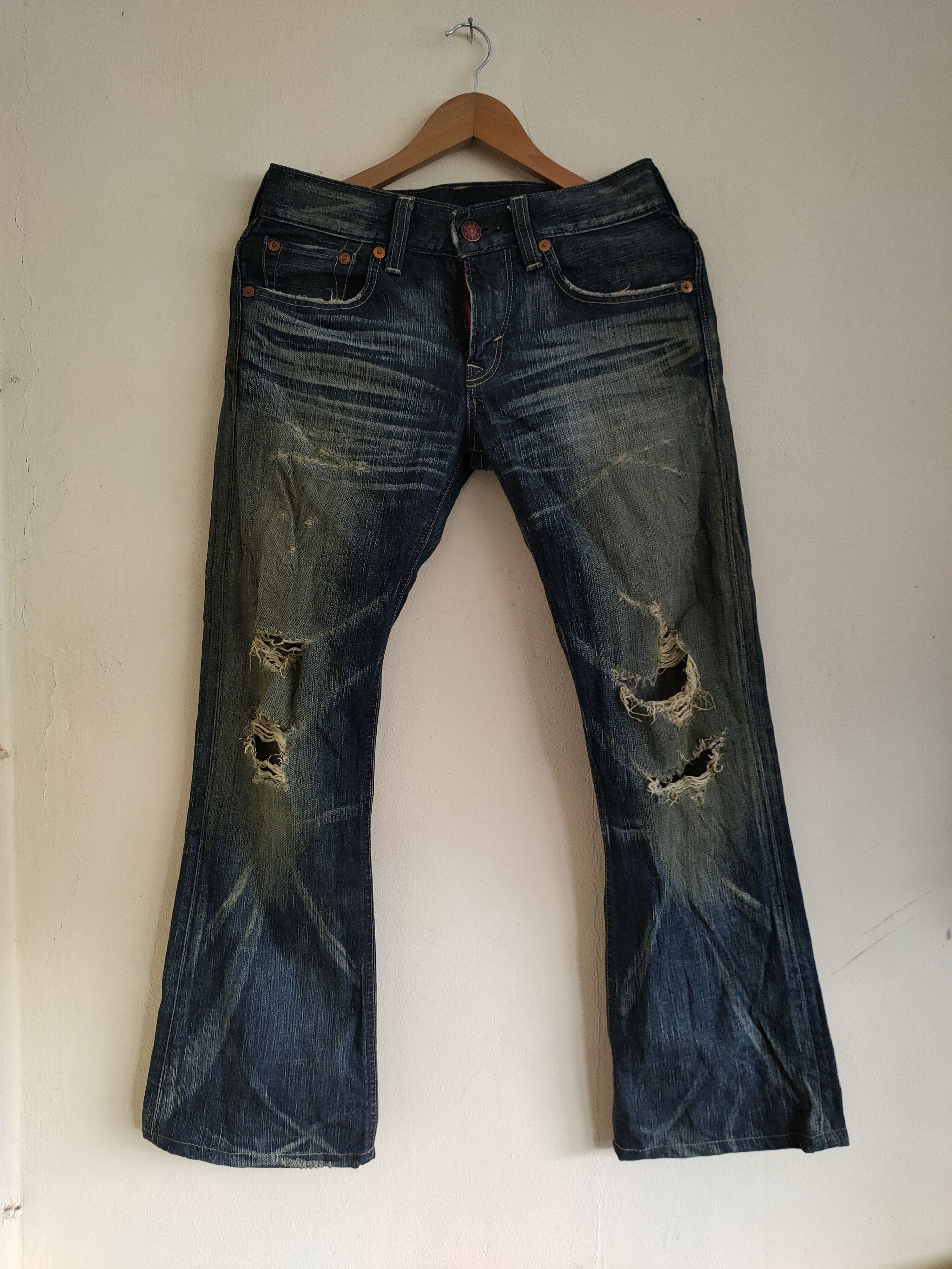 Edwin × Vintage Vintage Edwin Blue Trip 503 Distressed denim Size US 30 / EU 46 - 1 Thumbnail