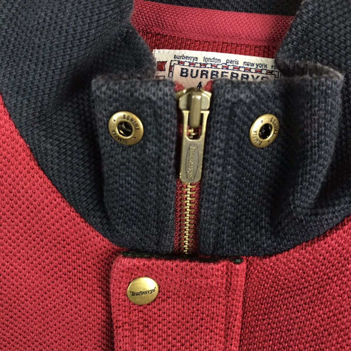 Burberry × Vintage Vintage 90s Burberrys Sailing Gear Half Zipper Sweatshirt Size US M / EU 48-50 / 2 - 6 Thumbnail