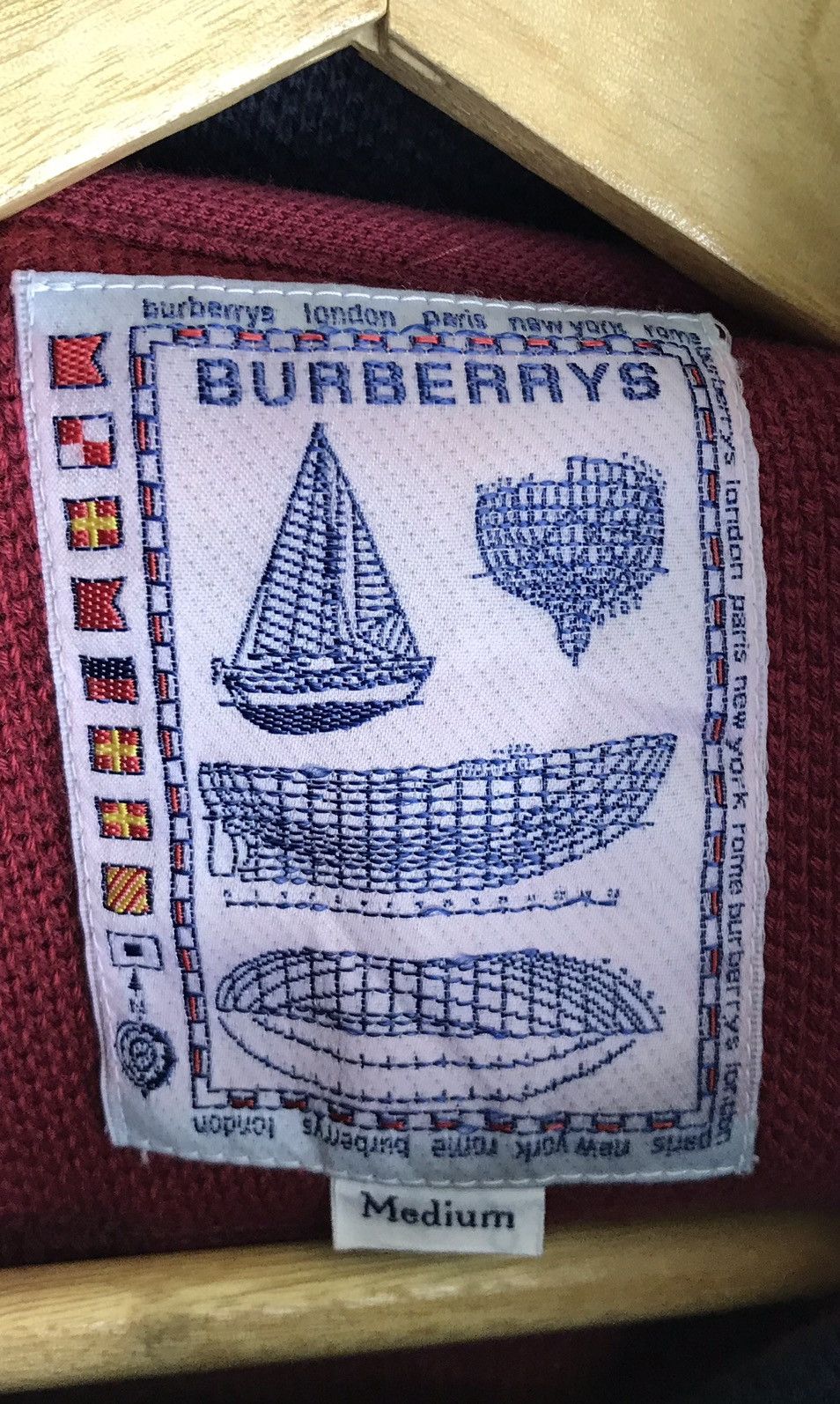 Vintage Burberry's Sailing Gear Swearshirt Multicolor shops Half Zipper Down Small Logo Large Size