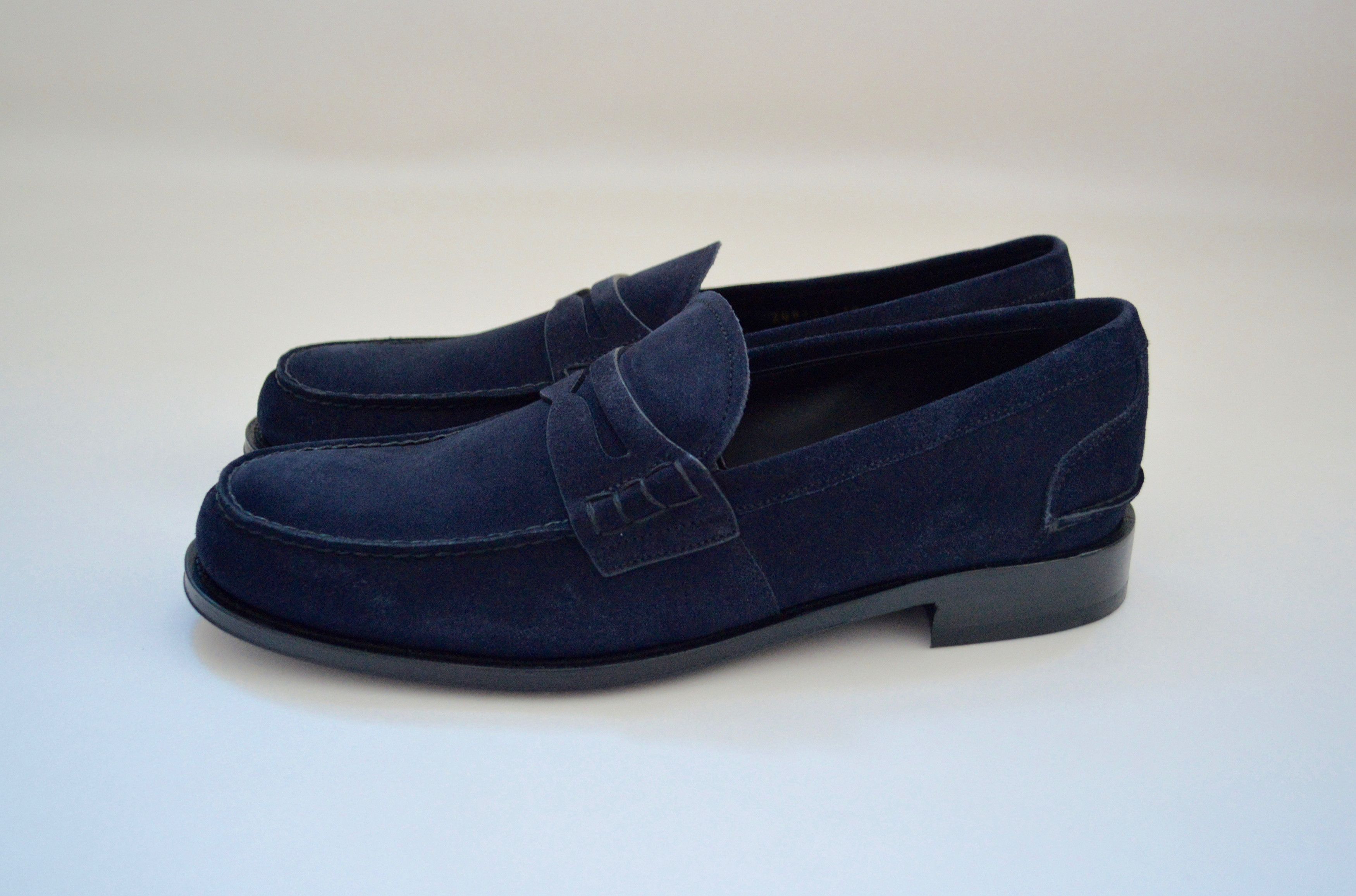 Prada Dark Blue Suede Loafers Size US 10.5 / EU 43-44 - 2 Thumbnail