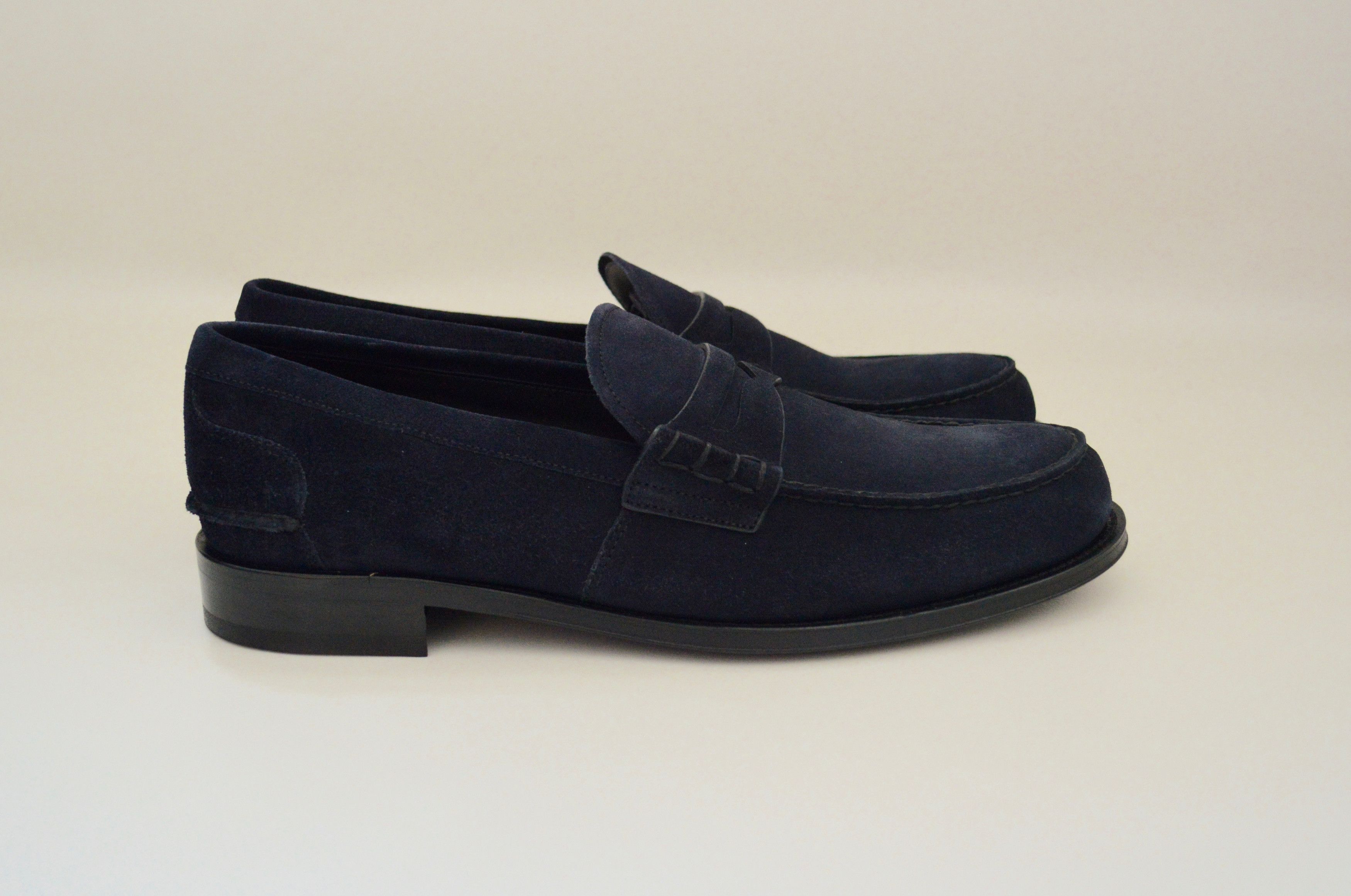 Prada Dark Blue Suede Loafers Size US 10.5 / EU 43-44 - 9 Thumbnail