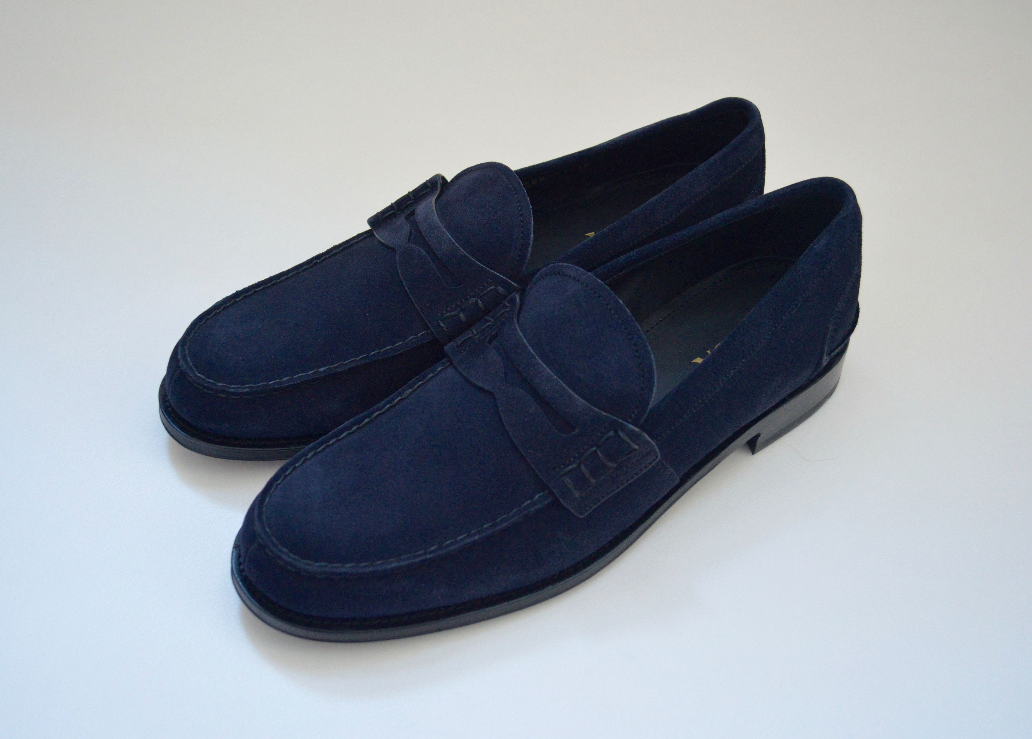 Prada Dark Blue Suede Loafers Size US 10.5 / EU 43-44 - 3 Thumbnail