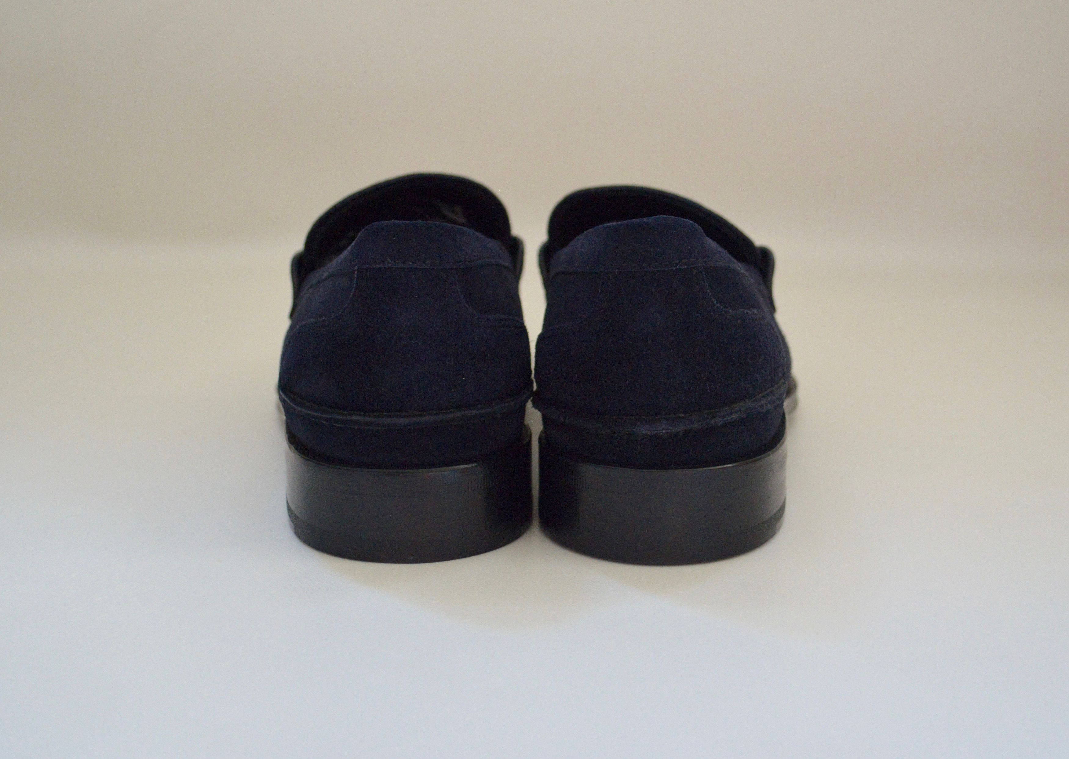 Prada Dark Blue Suede Loafers Size US 10.5 / EU 43-44 - 6 Thumbnail