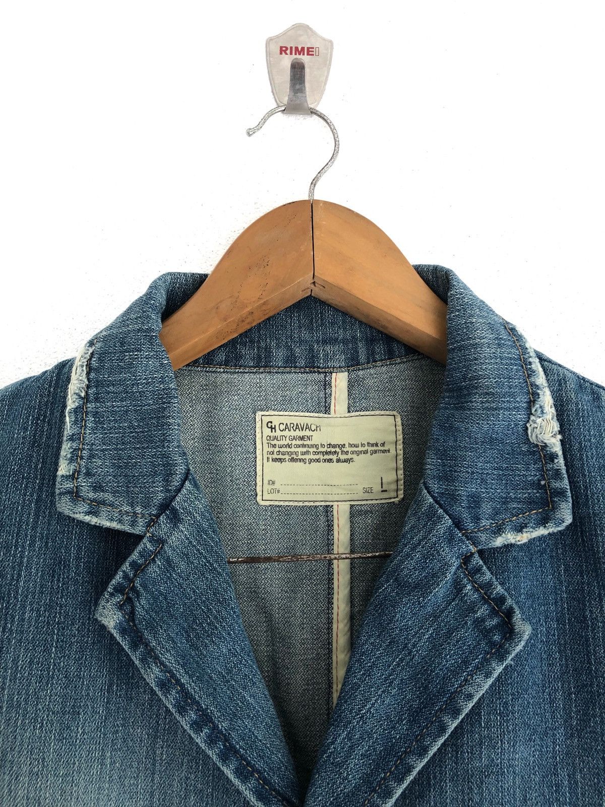 Japanese Brand caravach denim jacket Size US L / EU 52-54 / 3 - 3 Thumbnail