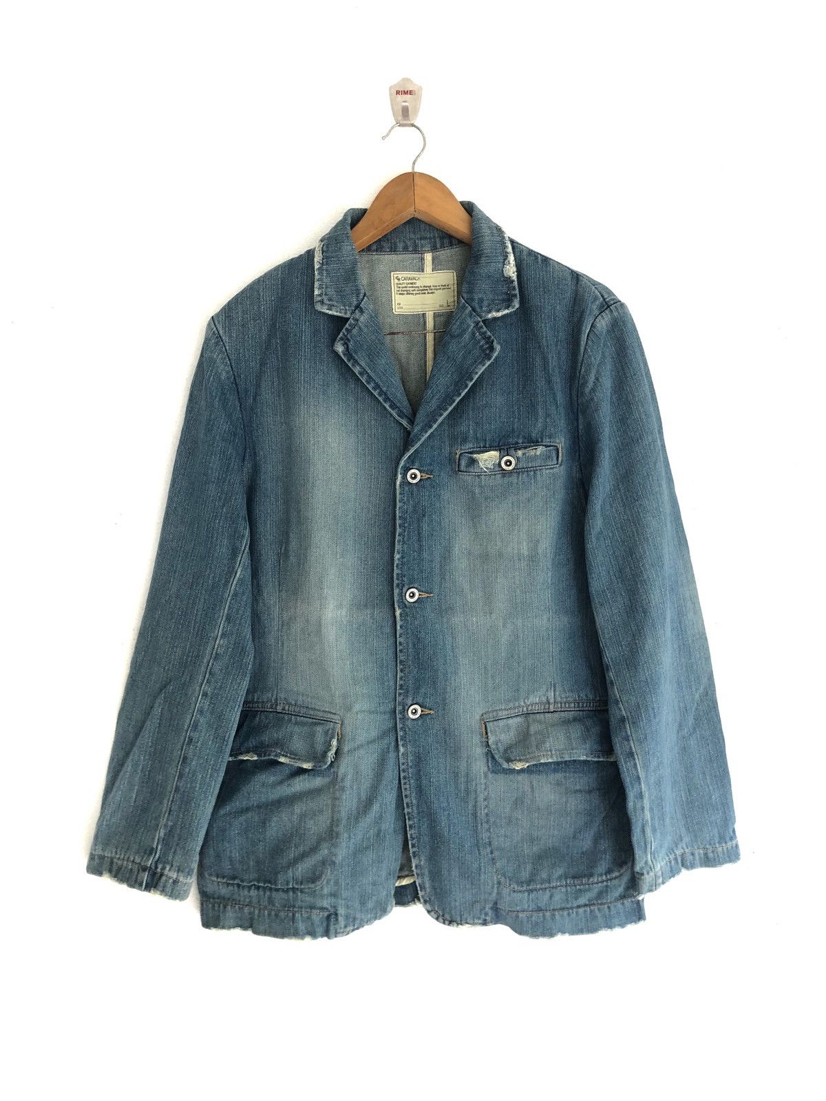Japanese Brand caravach denim jacket Size US L / EU 52-54 / 3 - 1 Thumbnail