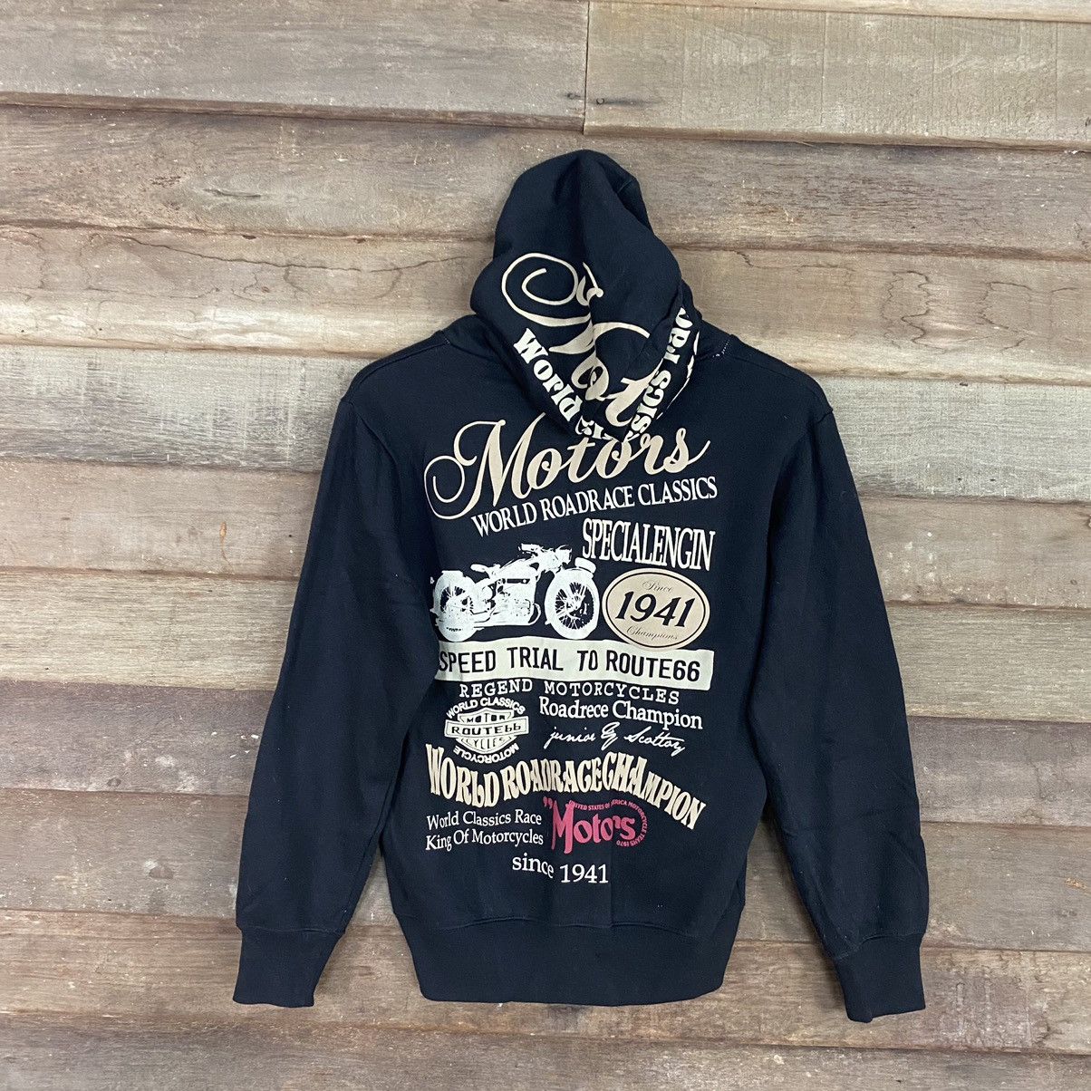 Japanese Brand DL Motor Classic vintage Rough Black Hoodies #3689 Size US M / EU 48-50 / 2 - 3 Thumbnail