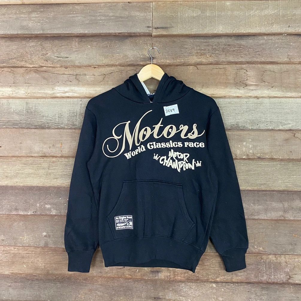 Japanese Brand DL Motor Classic vintage Rough Black Hoodies #3689 Size US M / EU 48-50 / 2 - 18 Thumbnail