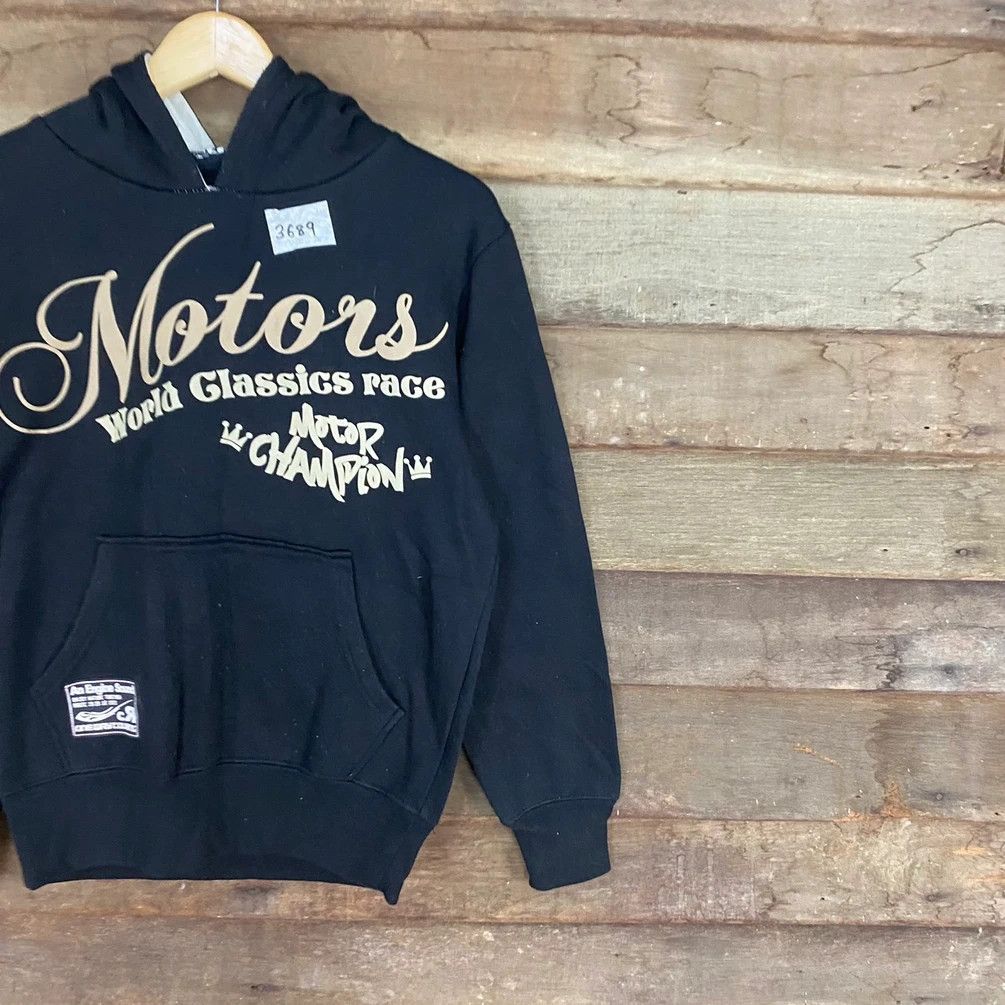 Japanese Brand DL Motor Classic vintage Rough Black Hoodies #3689 Size US M / EU 48-50 / 2 - 14 Thumbnail