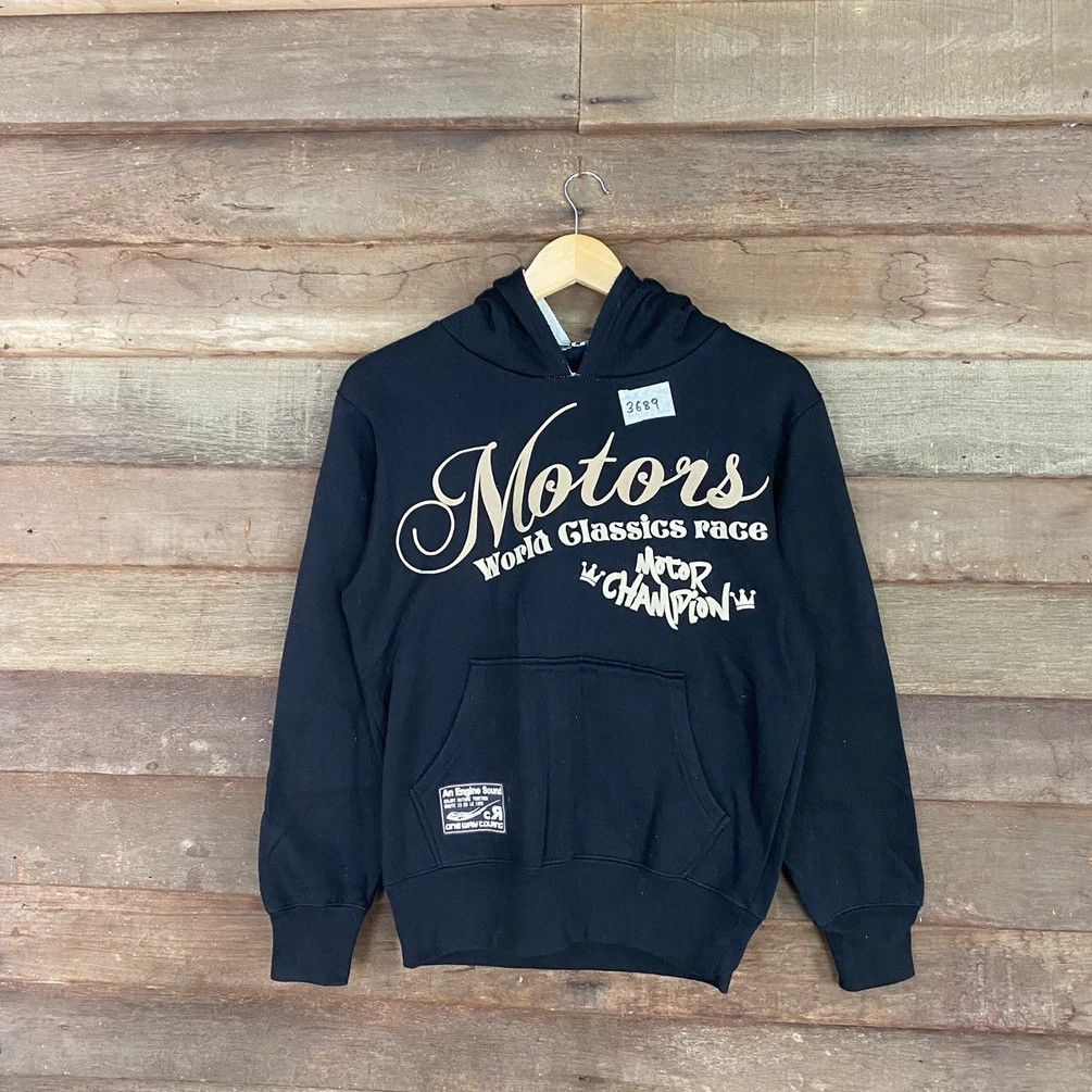 Japanese Brand DL Motor Classic vintage Rough Black Hoodies #3689 Size US M / EU 48-50 / 2 - 16 Thumbnail
