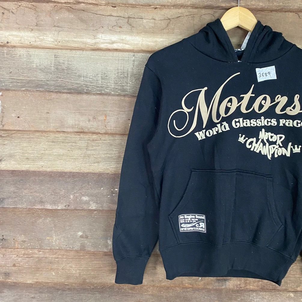 Japanese Brand DL Motor Classic vintage Rough Black Hoodies #3689 Size US M / EU 48-50 / 2 - 12 Thumbnail