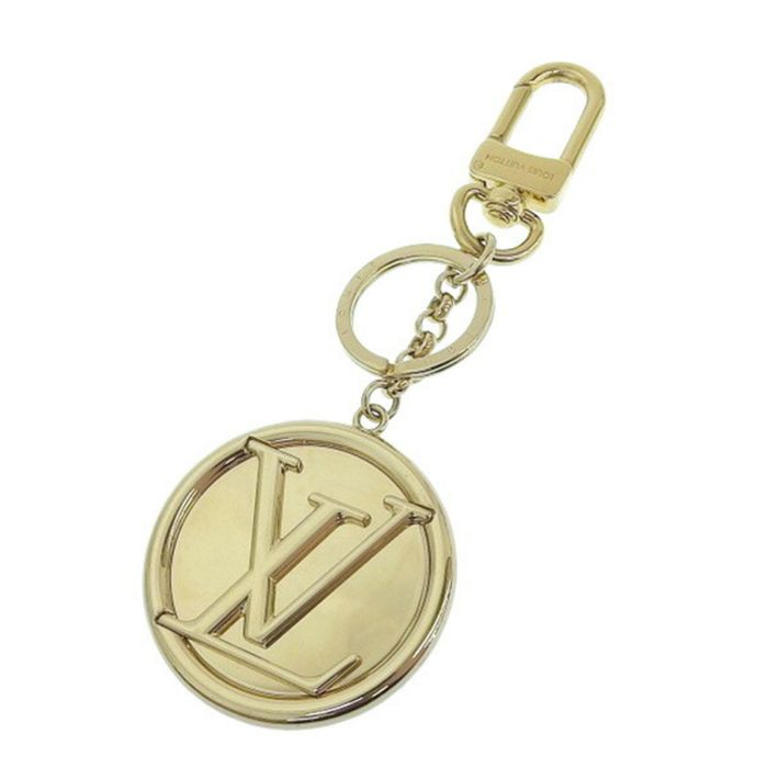 LOUIS VUITTON Louis Vuitton Portocre Swing Keychain M65997 Metal Gold Keyring  Bag Charm