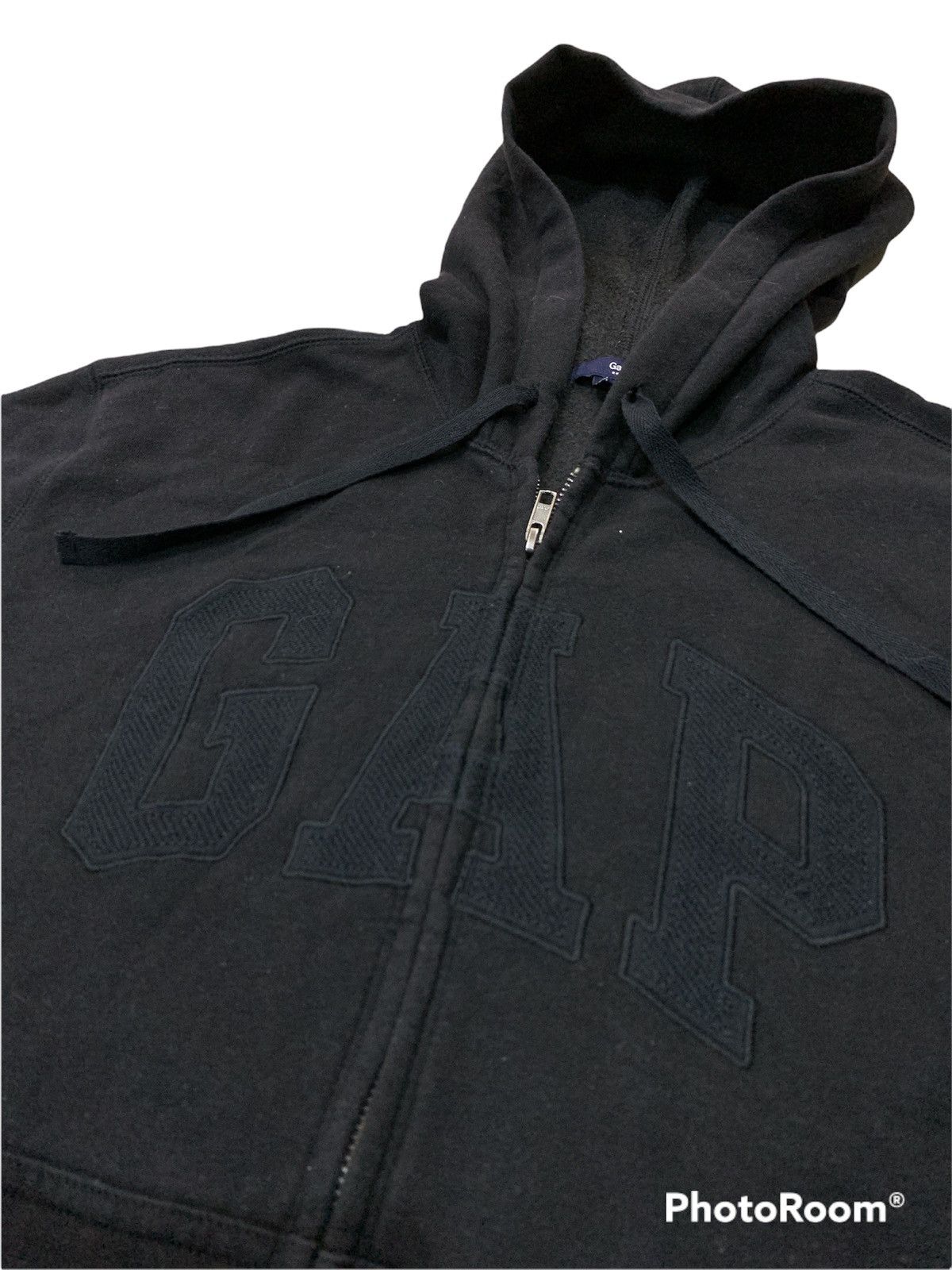 Gap GAP BLACK EMBROIDERED ZIPPER HOODIE Size US S / EU 44-46 / 1 - 1 Thumbnail