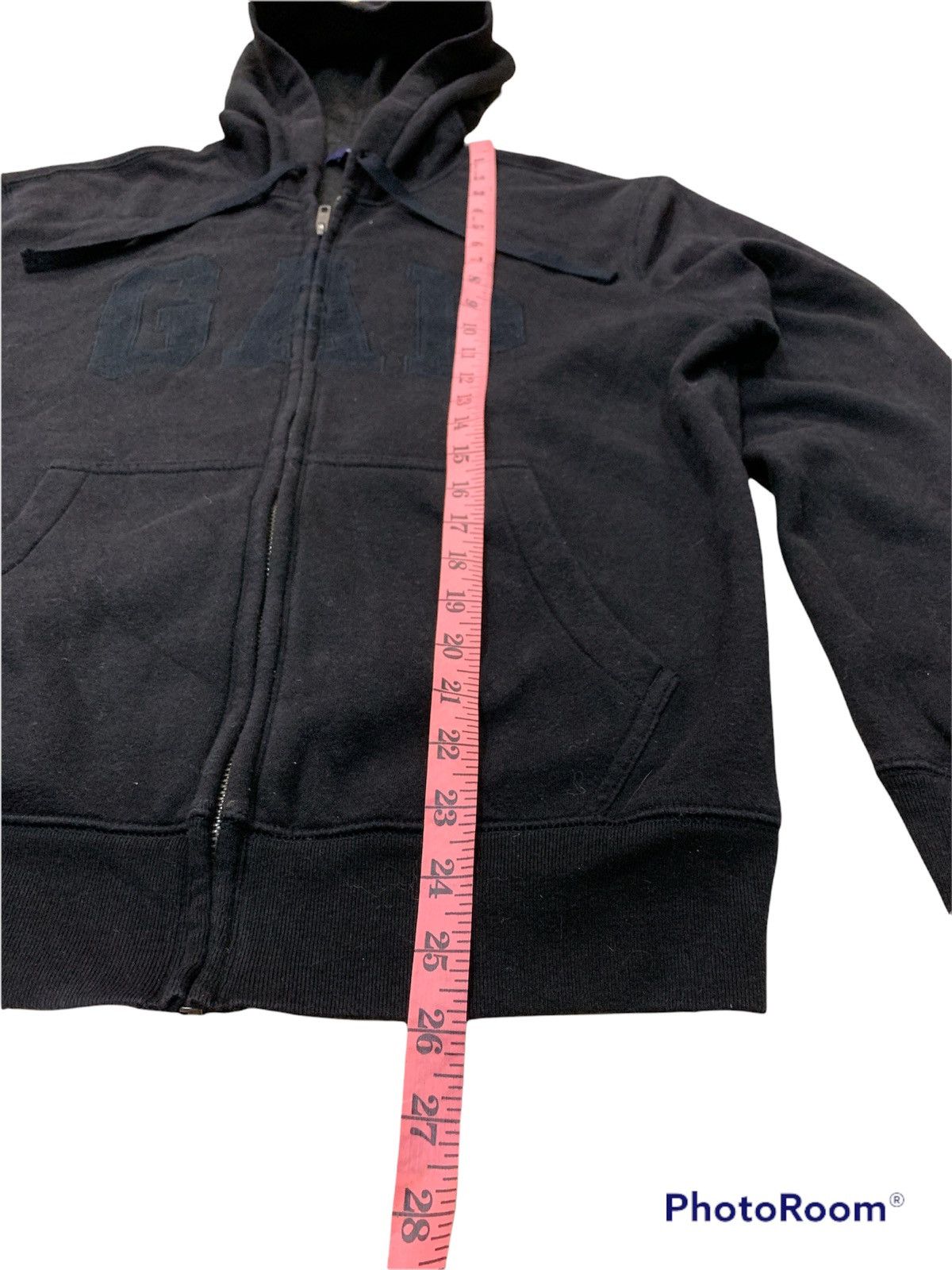 Gap GAP BLACK EMBROIDERED ZIPPER HOODIE Size US S / EU 44-46 / 1 - 4 Thumbnail