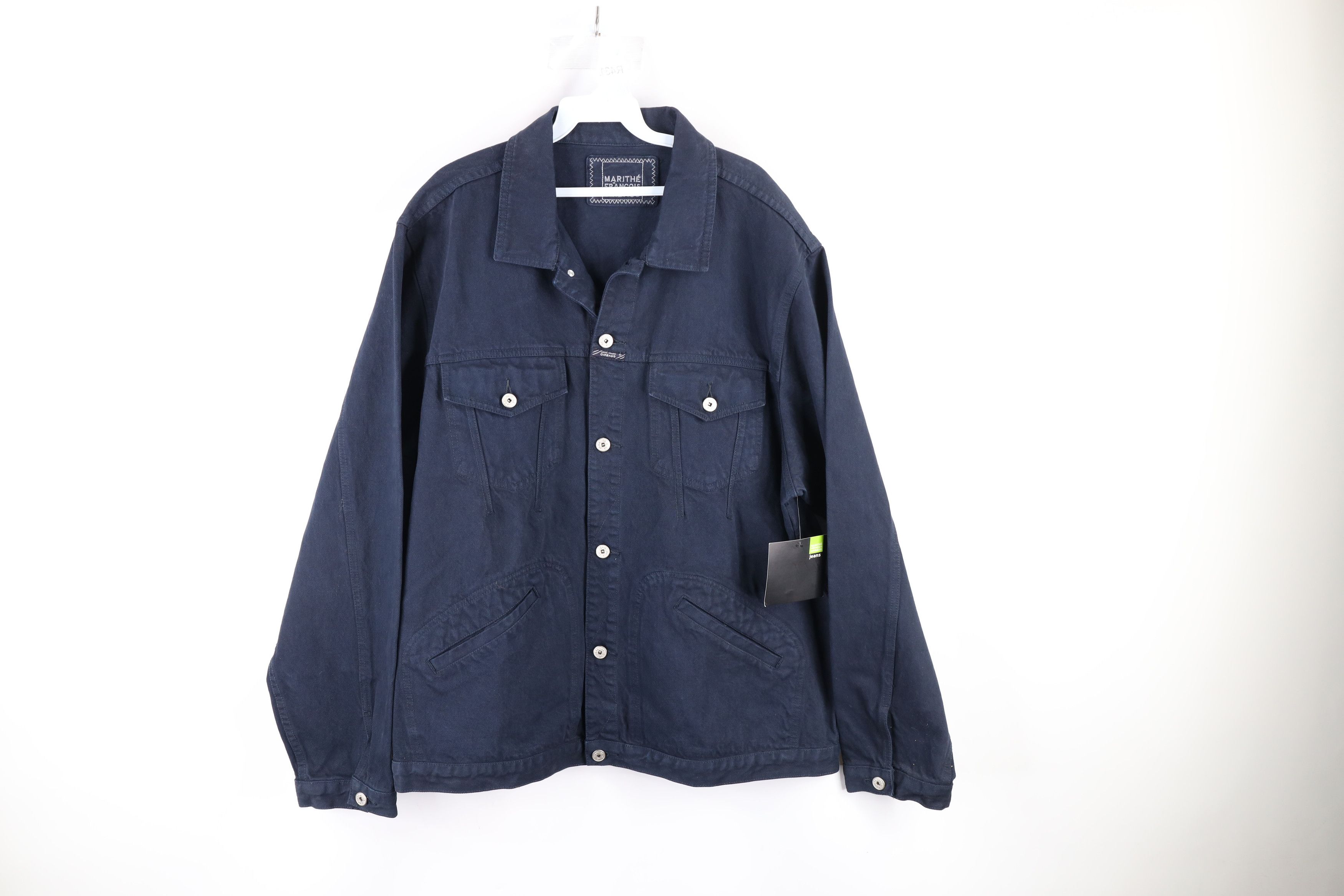image of Nos Vintage Marithe Francois Girbaud Denim Trucker Jacket in Blue, Men's (Size XL)