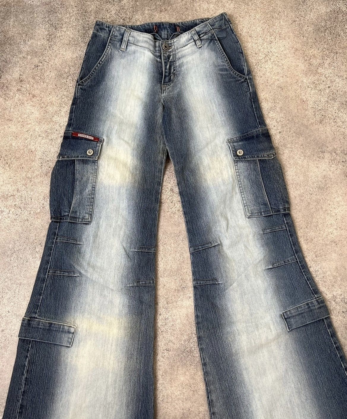 20471120 × Japanese Brand × Vintage Vintage Japanese cargo flare jeans Size 26" / US 2 / IT 38 - 3 Thumbnail