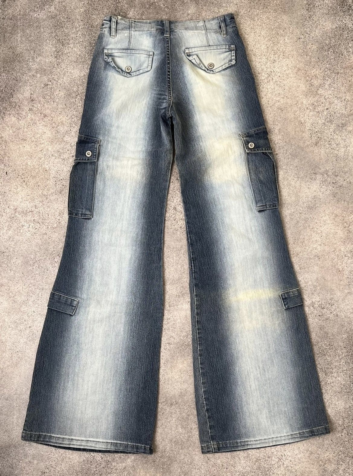 20471120 × Japanese Brand × Vintage Vintage Japanese cargo flare jeans Size 26" / US 2 / IT 38 - 4 Thumbnail