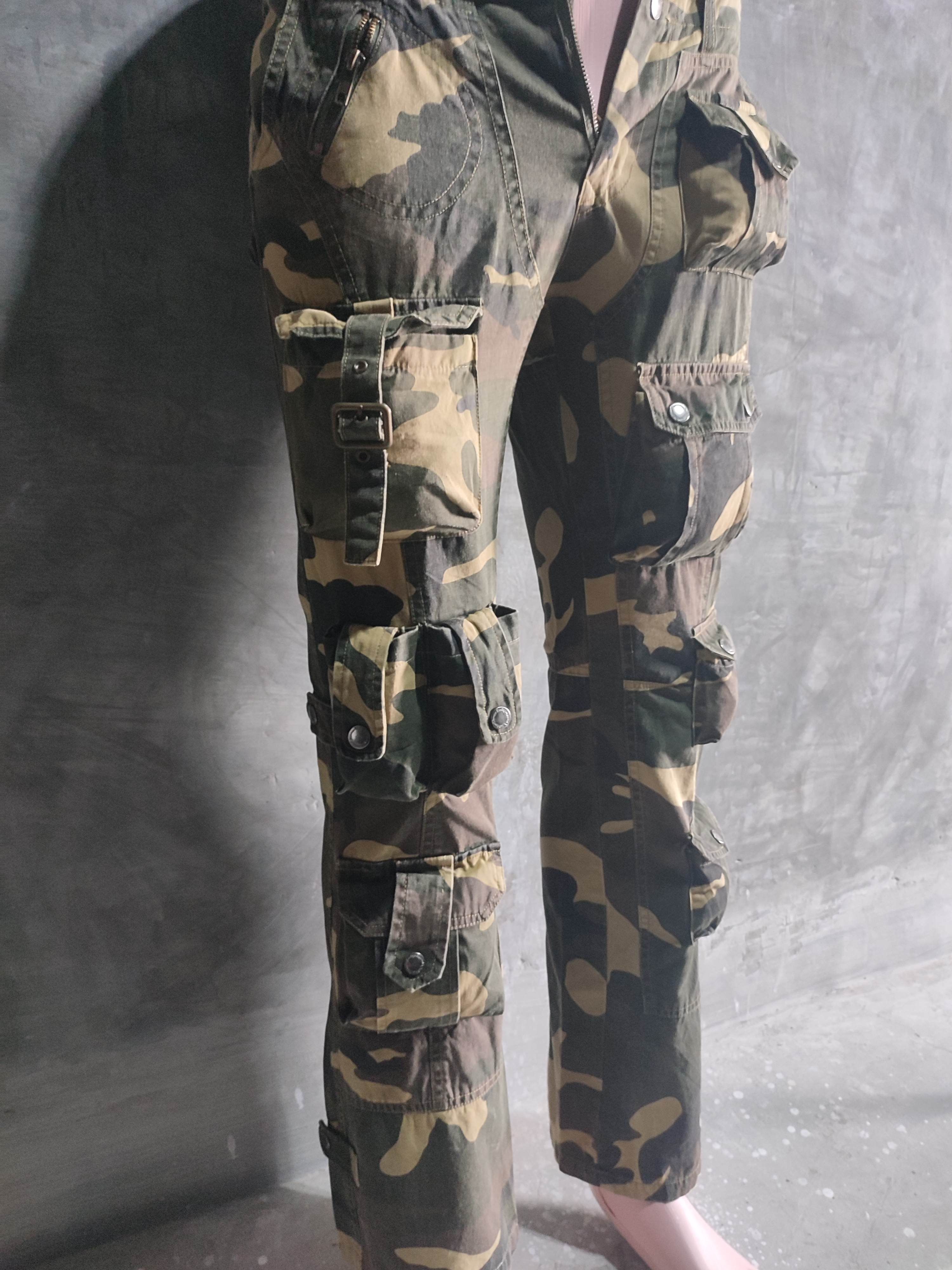Designer 🔥Hidden Charm 3D Multipocket Cargo Camo Pants Size US 29 - 10 Thumbnail