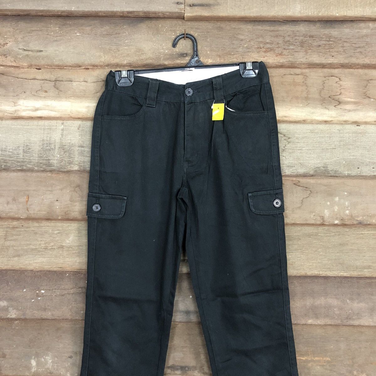 Japanese Brand size 24 Style Basic Black Multipocket Cargo Pants #3427 Size 24" / US 00 / IT 34 - 2 Thumbnail