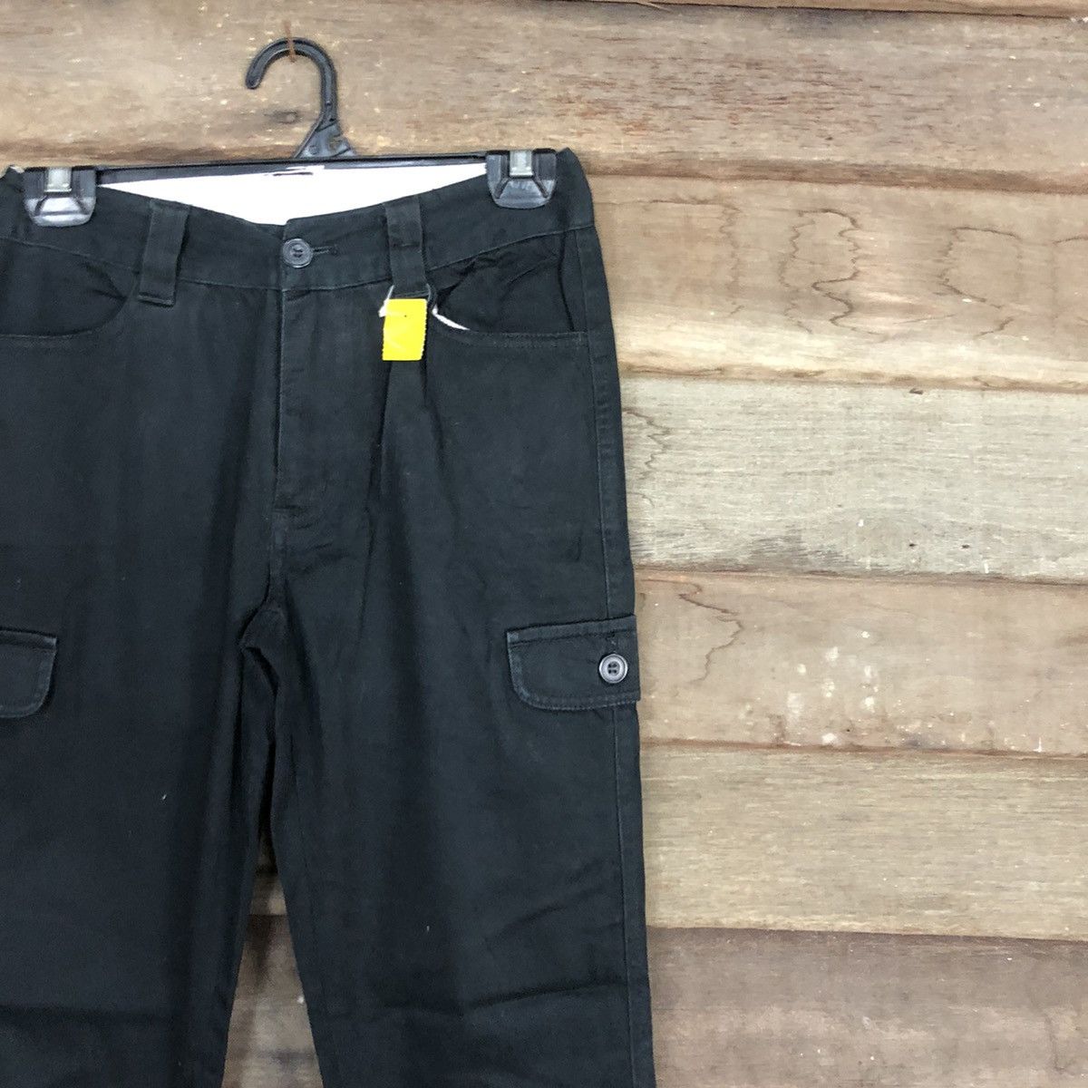 Japanese Brand size 24 Style Basic Black Multipocket Cargo Pants #3427 Size 24" / US 00 / IT 34 - 5 Thumbnail