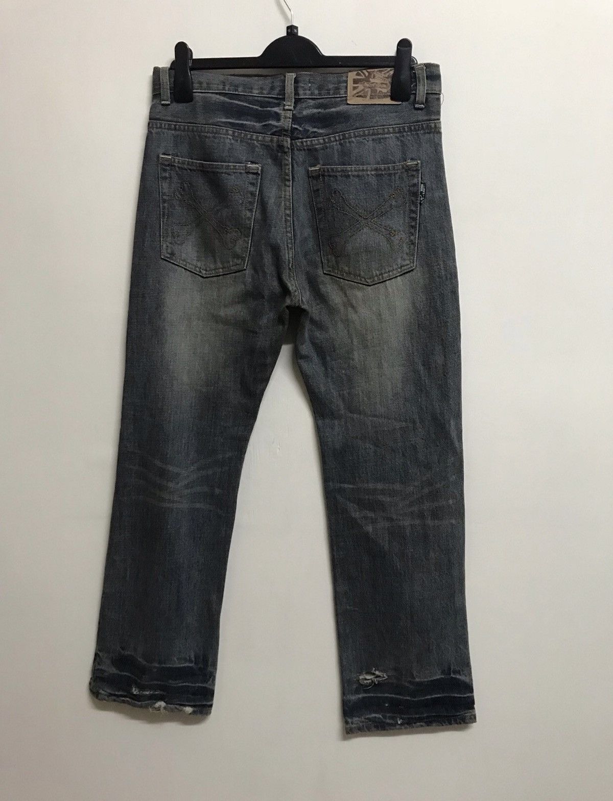 Seditionaries JAPAN BRAND SUPER LOVERS DISTRESS DENIM PATCH SKULL RARE Size US 34 / EU 50 - 2 Thumbnail