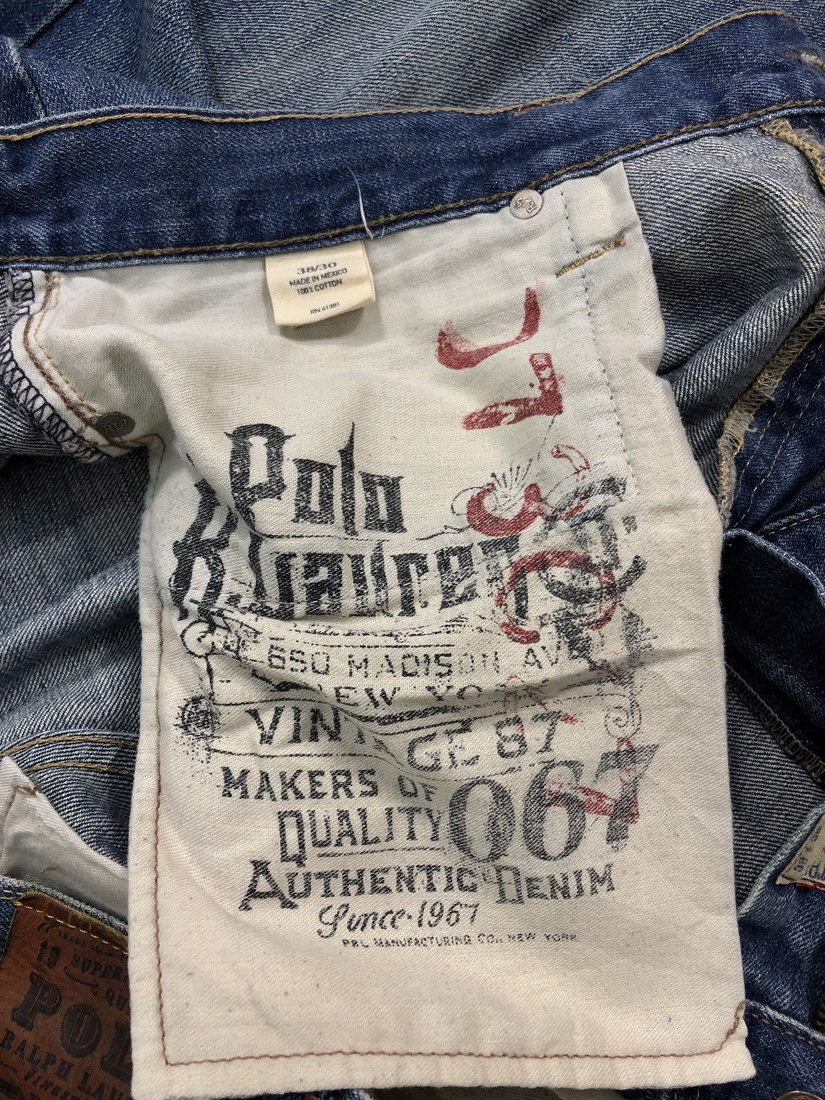 Polo Ralph Lauren 90s Polo Ralph Lauren RL Relaxed Straight Cut Indigo Denim Size US 42 / EU 58 - 14 Thumbnail