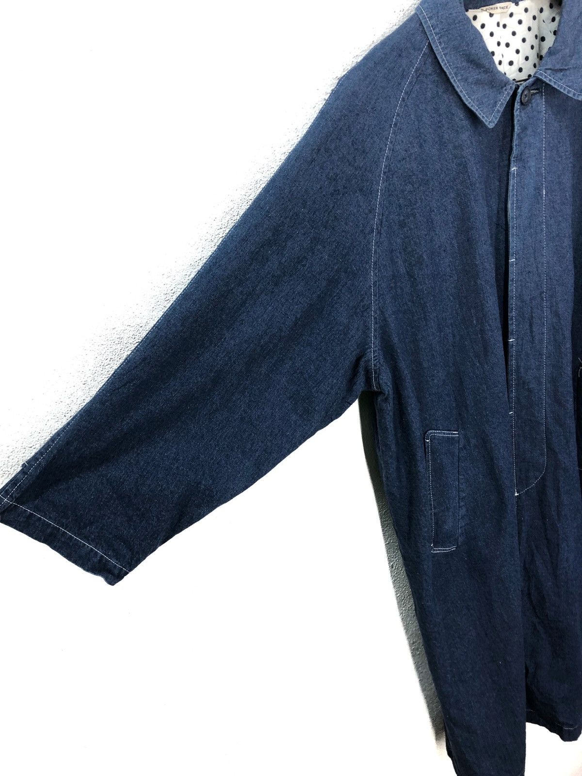 Designer × Japanese Brand Poker Face Denim Long Jacket Fashion Week Size US XXS / EU 40 - 5 Thumbnail