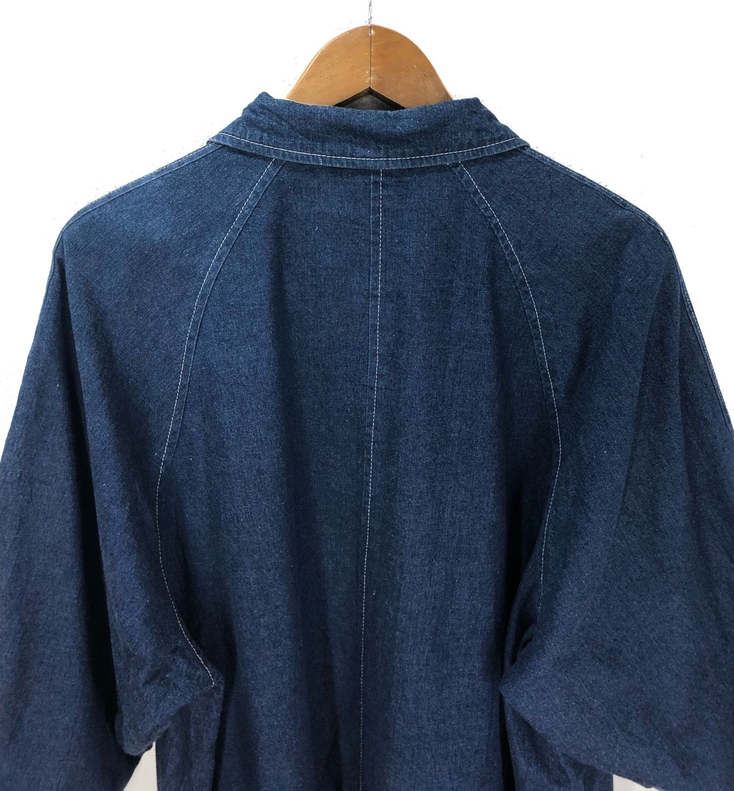 Designer × Japanese Brand Poker Face Denim Long Jacket Fashion Week Size US XXS / EU 40 - 7 Thumbnail