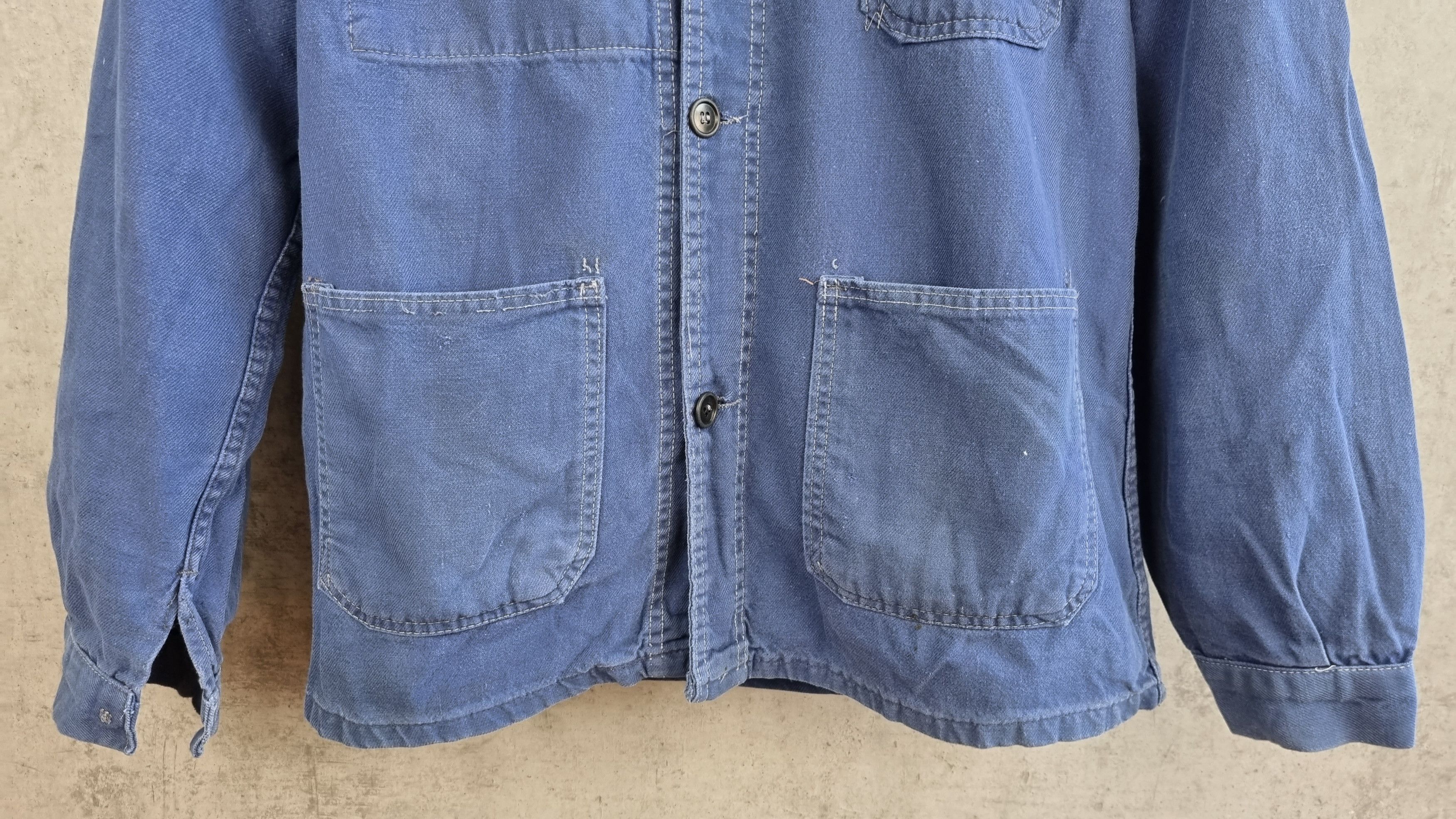 Le Laboureur × Vetra Rare 60s Faded Chore French Worker jacket Size US M / EU 48-50 / 2 - 10 Thumbnail
