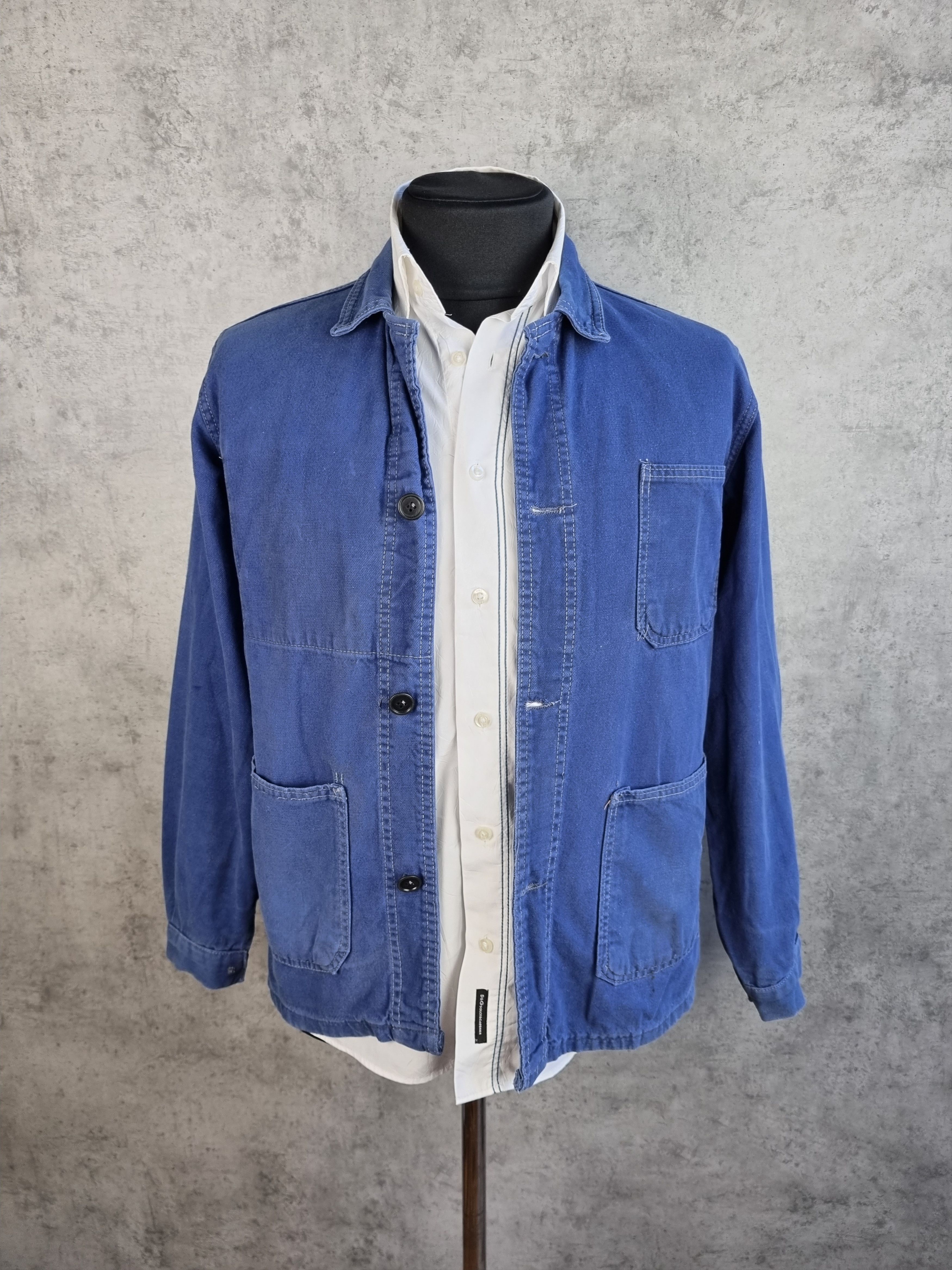 Le Laboureur × Vetra Rare 60s Faded Chore French Worker jacket Size US M / EU 48-50 / 2 - 2 Thumbnail