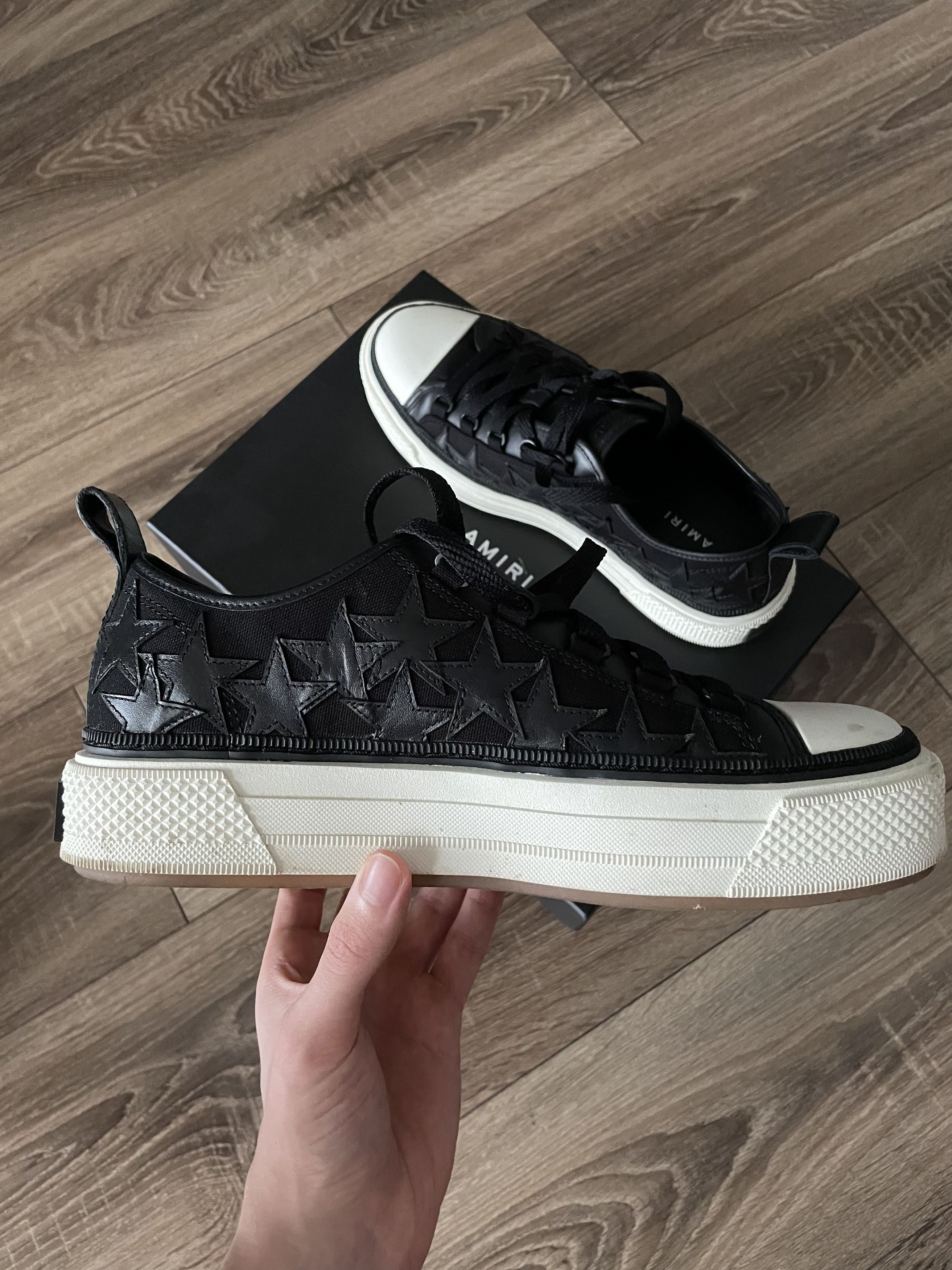 Amiri Amiri Stars Court canvas low top sneakers Size US 8 / EU 41 - 6 Thumbnail