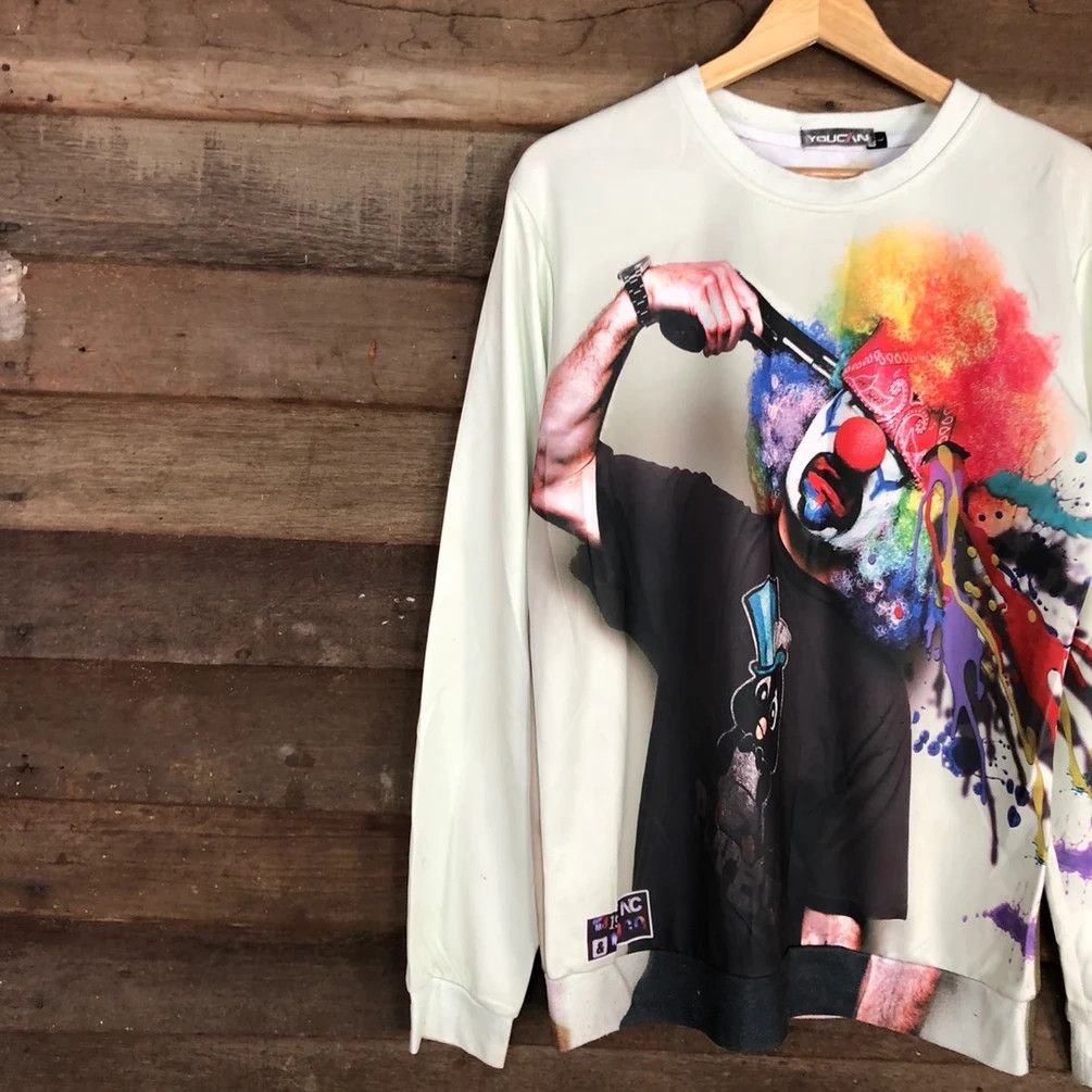 DC Comics Joker clown with gun big print Youcan Sweatshirt #3525 DL Size US L / EU 52-54 / 3 - 7 Thumbnail