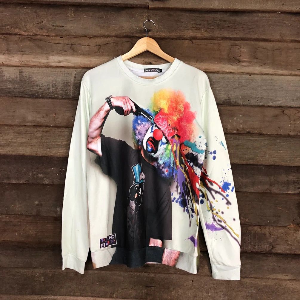 DC Comics Joker clown with gun big print Youcan Sweatshirt #3525 DL Size US L / EU 52-54 / 3 - 3 Thumbnail