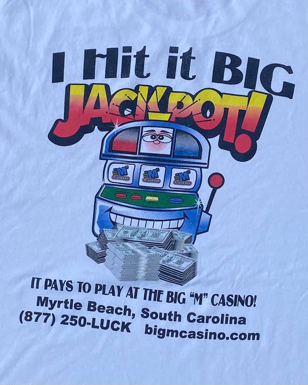 Gildan × Vintage Vintage Tee D - 10 big jackpot Size US XL / EU 56 / 4 - 2 Thumbnail