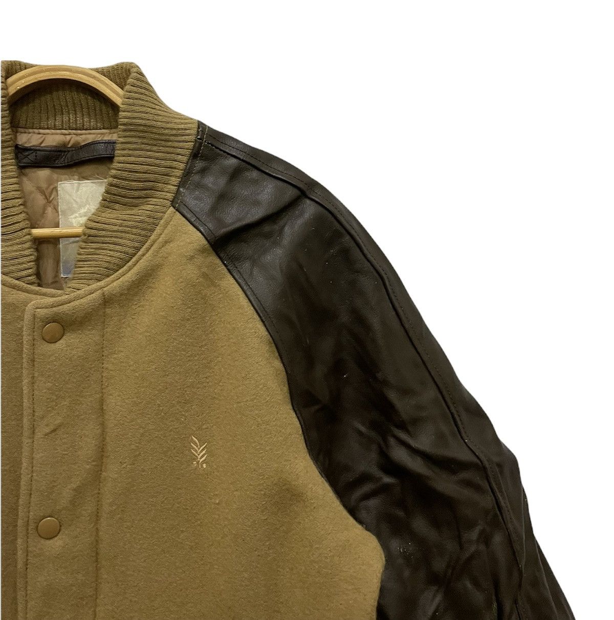 Japanese Brand Infinity Life Wool Leather Varsity Jacket Size US L / EU 52-54 / 3 - 3 Thumbnail