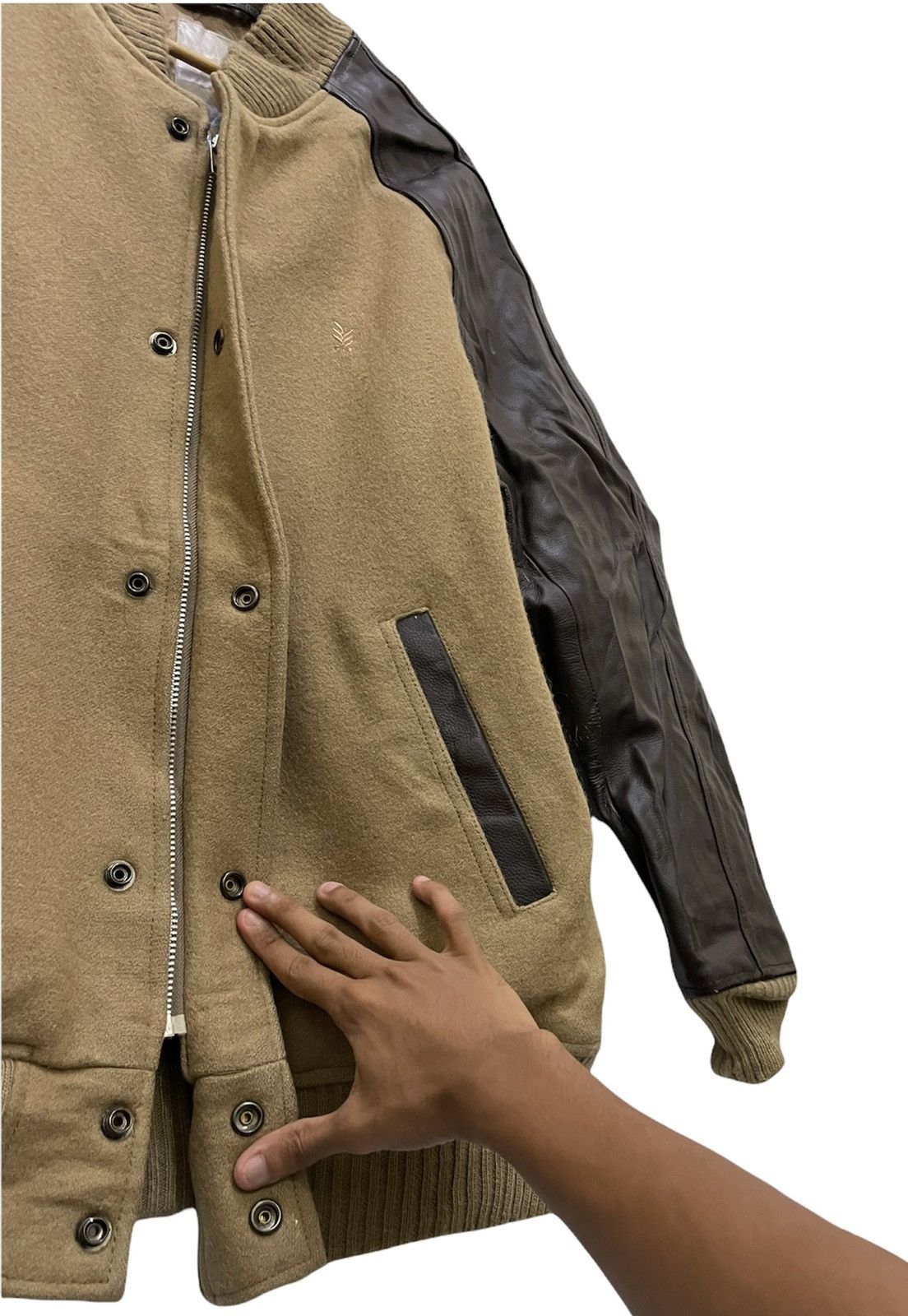 Japanese Brand Infinity Life Wool Leather Varsity Jacket Size US L / EU 52-54 / 3 - 16 Thumbnail