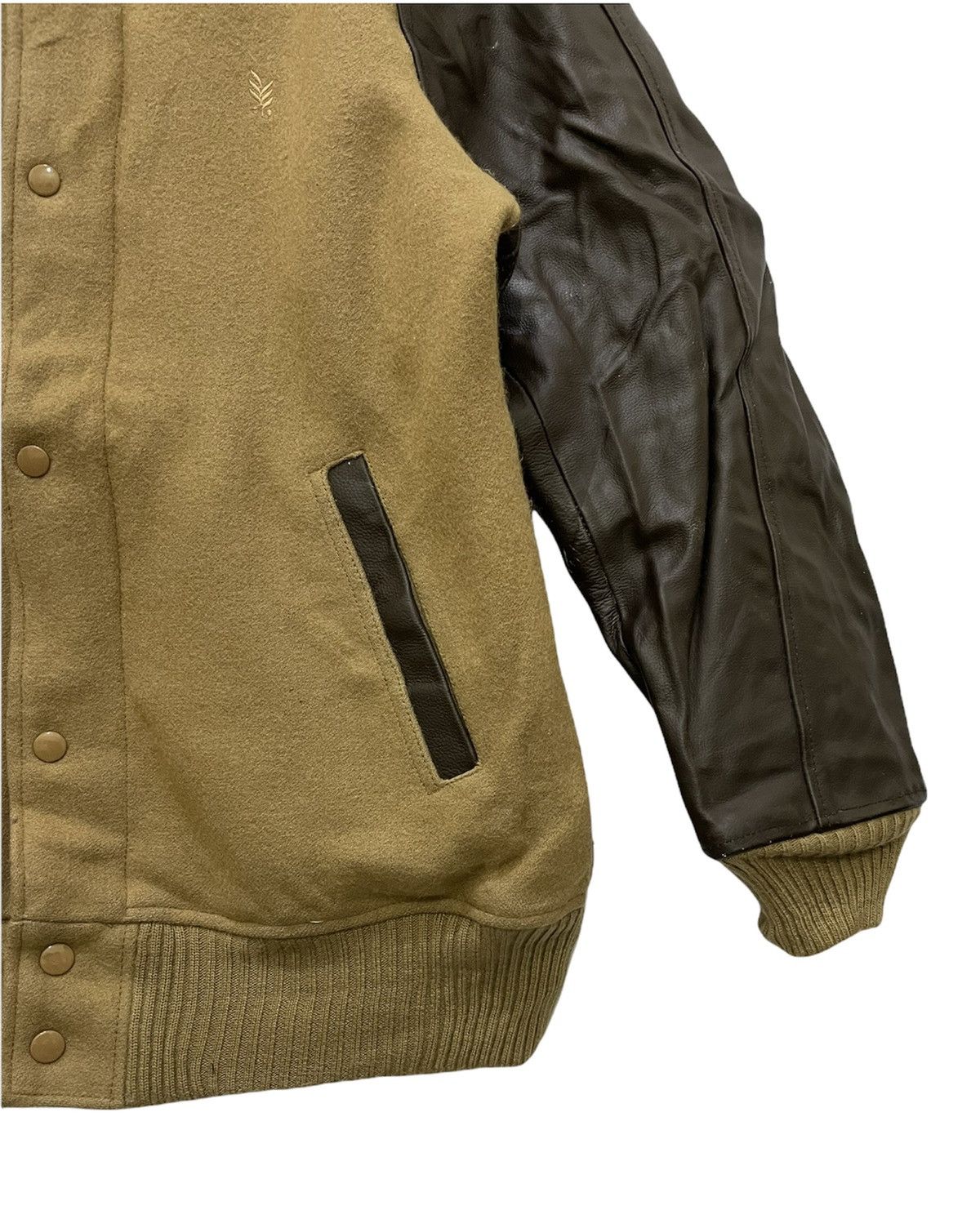 Japanese Brand Infinity Life Wool Leather Varsity Jacket Size US L / EU 52-54 / 3 - 4 Thumbnail