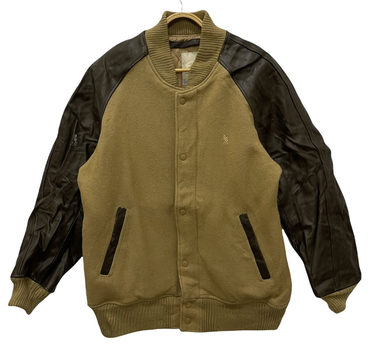 Japanese Brand Infinity Life Wool Leather Varsity Jacket Size US L / EU 52-54 / 3 - 1 Thumbnail