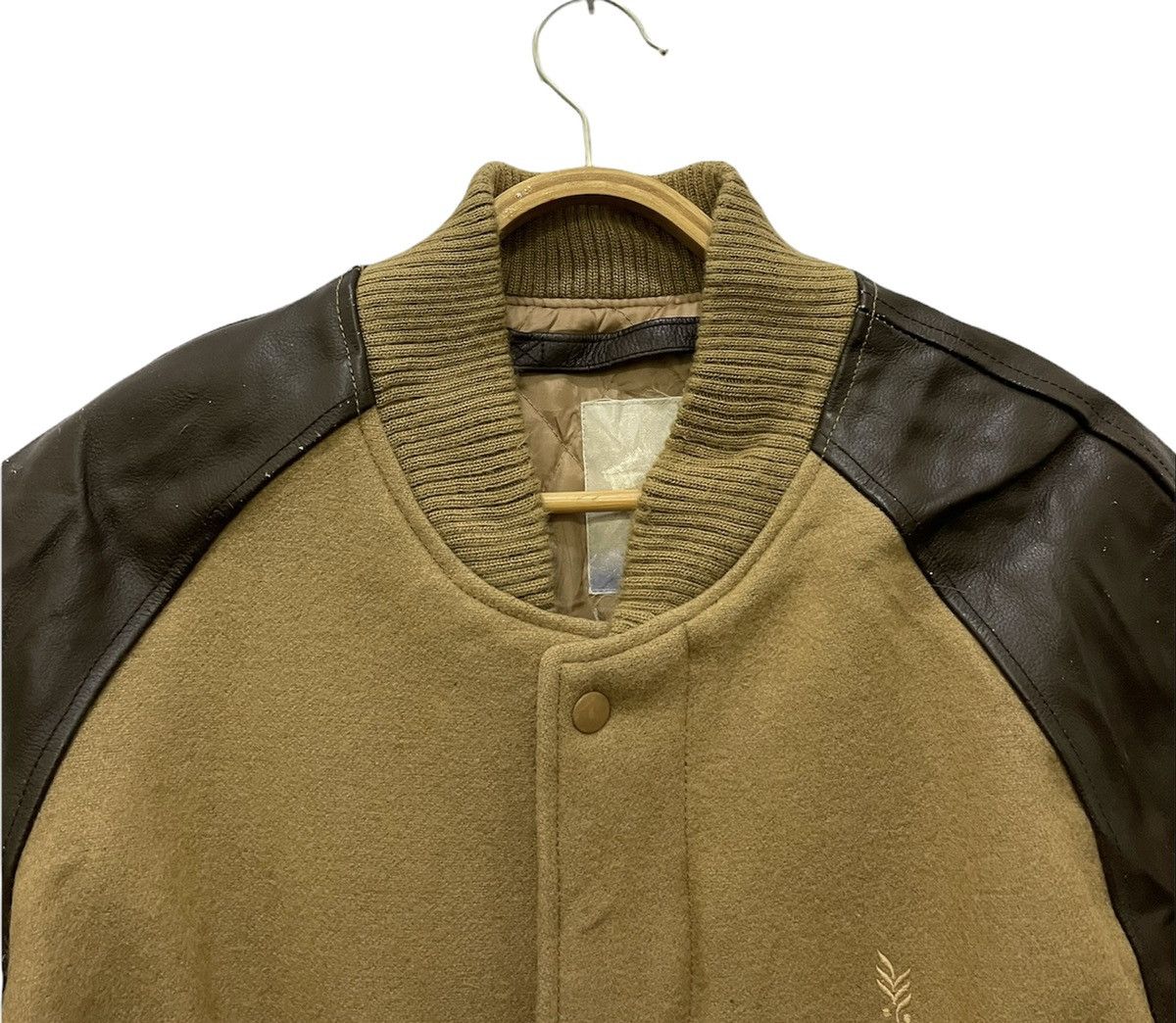 Japanese Brand Infinity Life Wool Leather Varsity Jacket Size US L / EU 52-54 / 3 - 9 Thumbnail