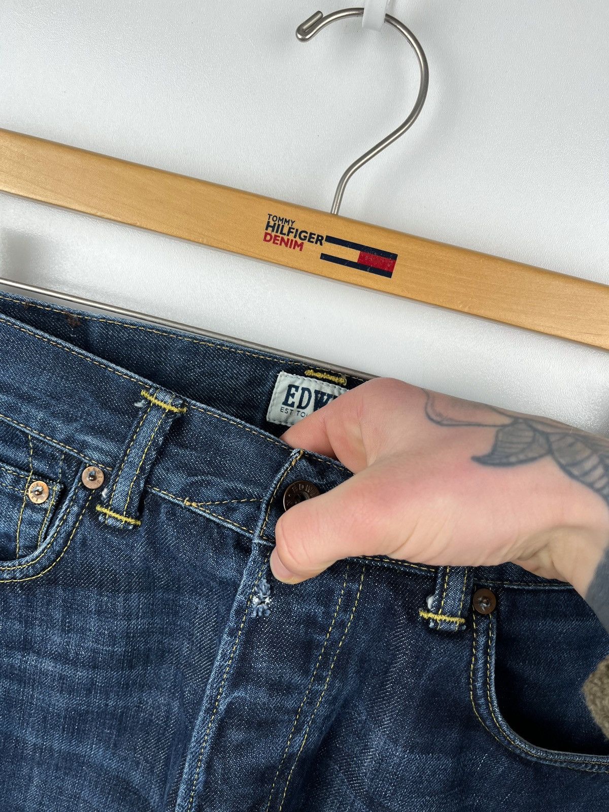 Edwin × Japanese Brand EDWIN ED-71 SLIM denim jeans mens W32 L32 Size US 32 / EU 48 - 6 Thumbnail