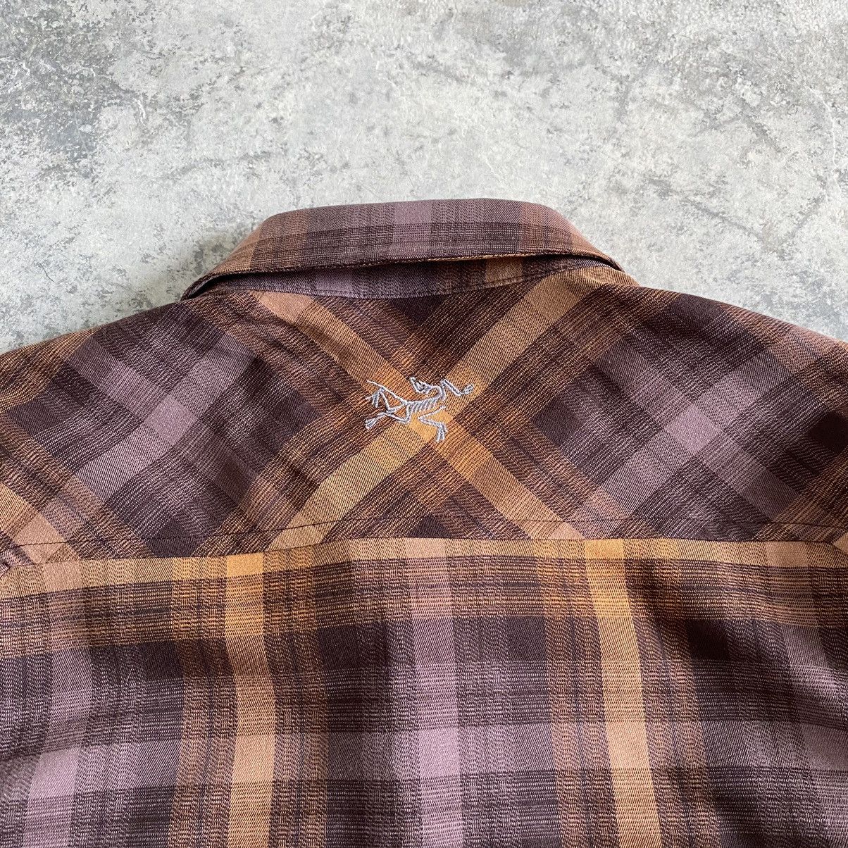 image of Arcteryx x Flannel Arc'teryx Checker Plaid Button Up Flannel Shirt in Checkered, Men's (Size Medium