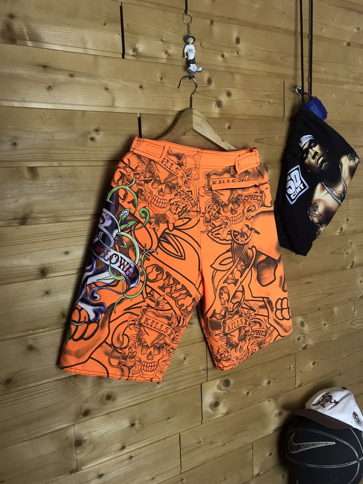 Ed Hardy Vintage Ed Hardy crazy over print shorts Size US 32 / EU 48 - 5 Thumbnail