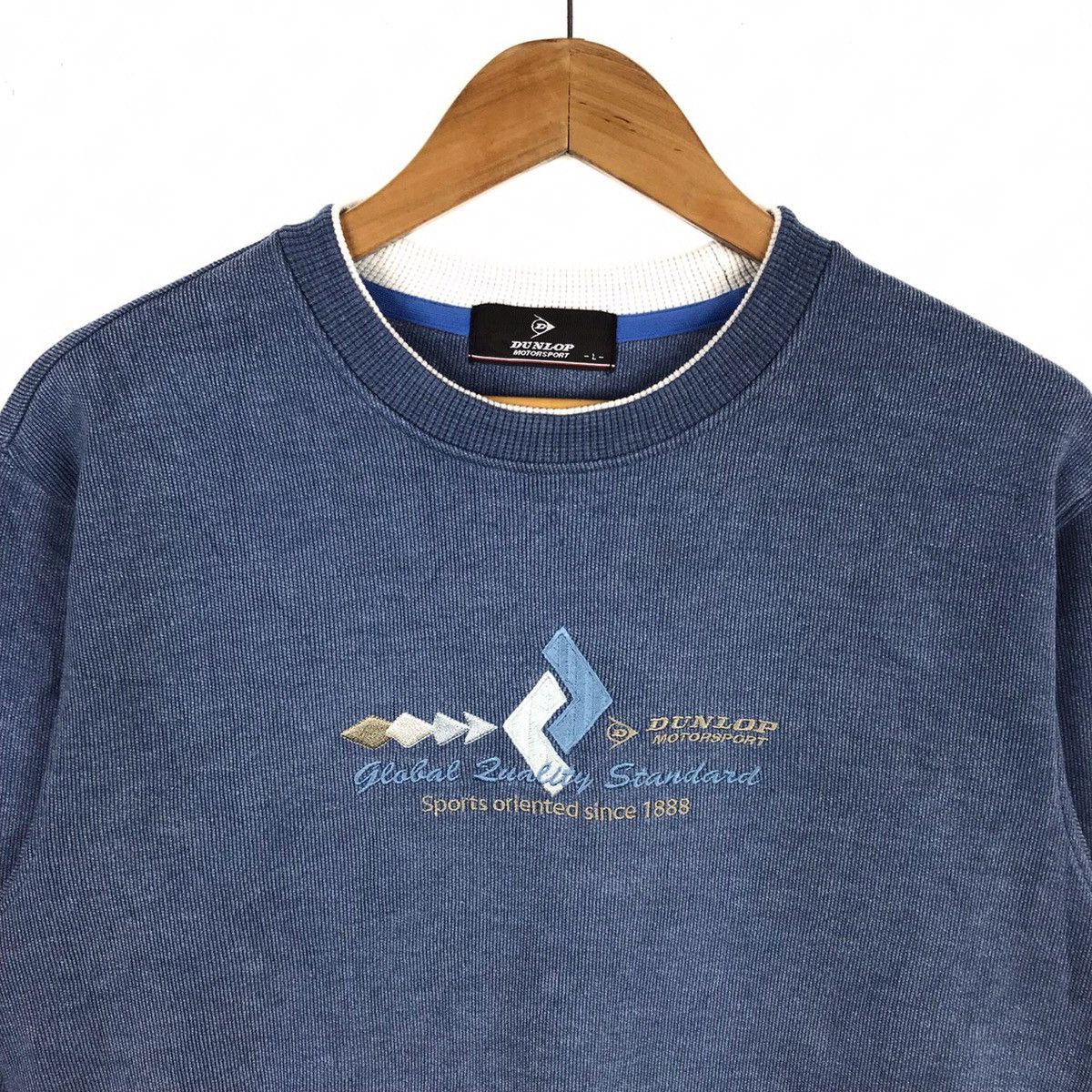 Dunlop Vintage 90s Dunlop Motorsport Spell Out Embroid Sweatshirt Size US L / EU 52-54 / 3 - 2 Thumbnail