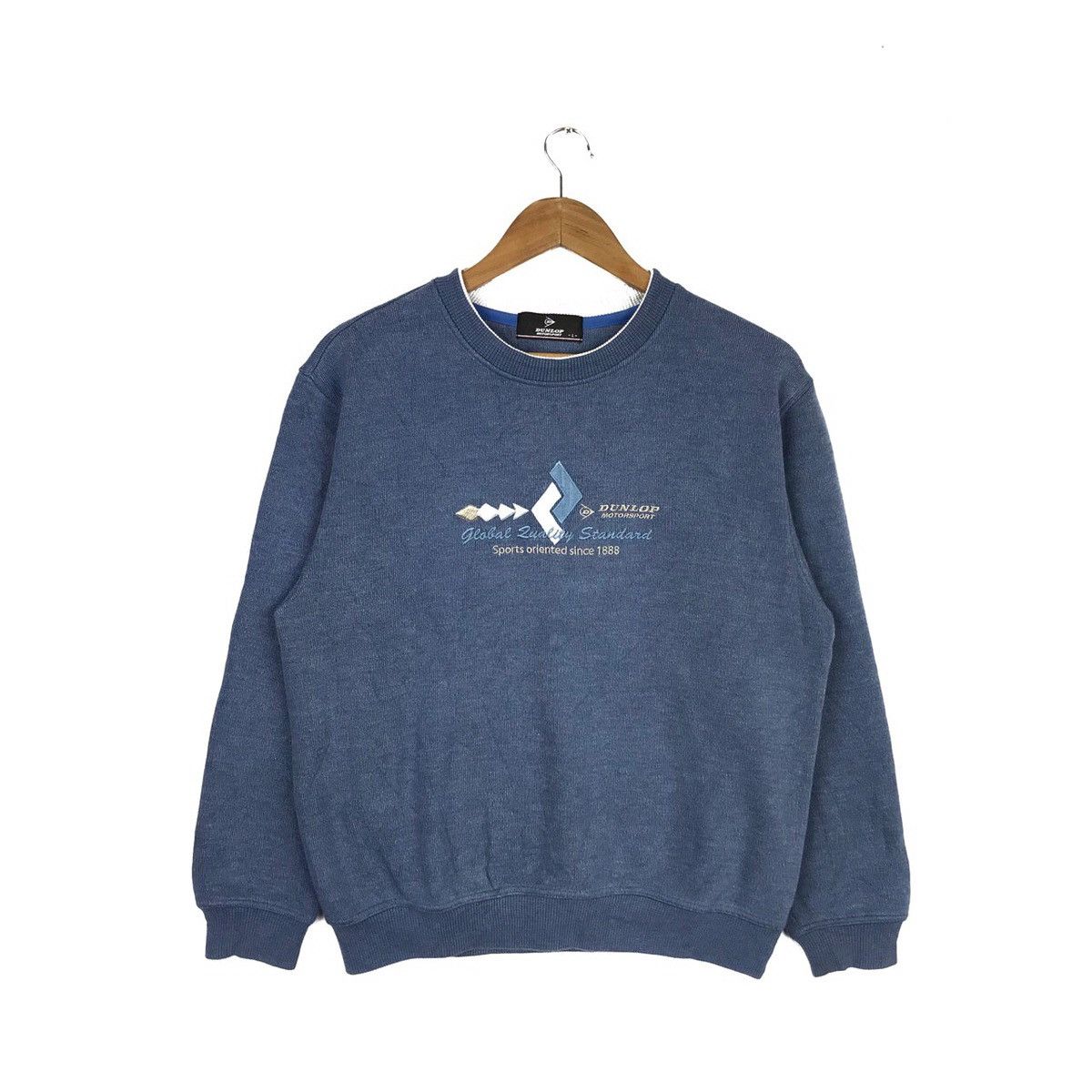 Dunlop Vintage 90s Dunlop Motorsport Spell Out Embroid Sweatshirt Size US L / EU 52-54 / 3 - 1 Thumbnail