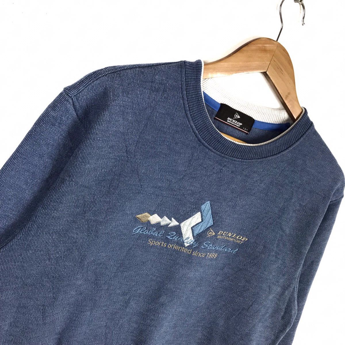Dunlop Vintage 90s Dunlop Motorsport Spell Out Embroid Sweatshirt Size US L / EU 52-54 / 3 - 3 Thumbnail