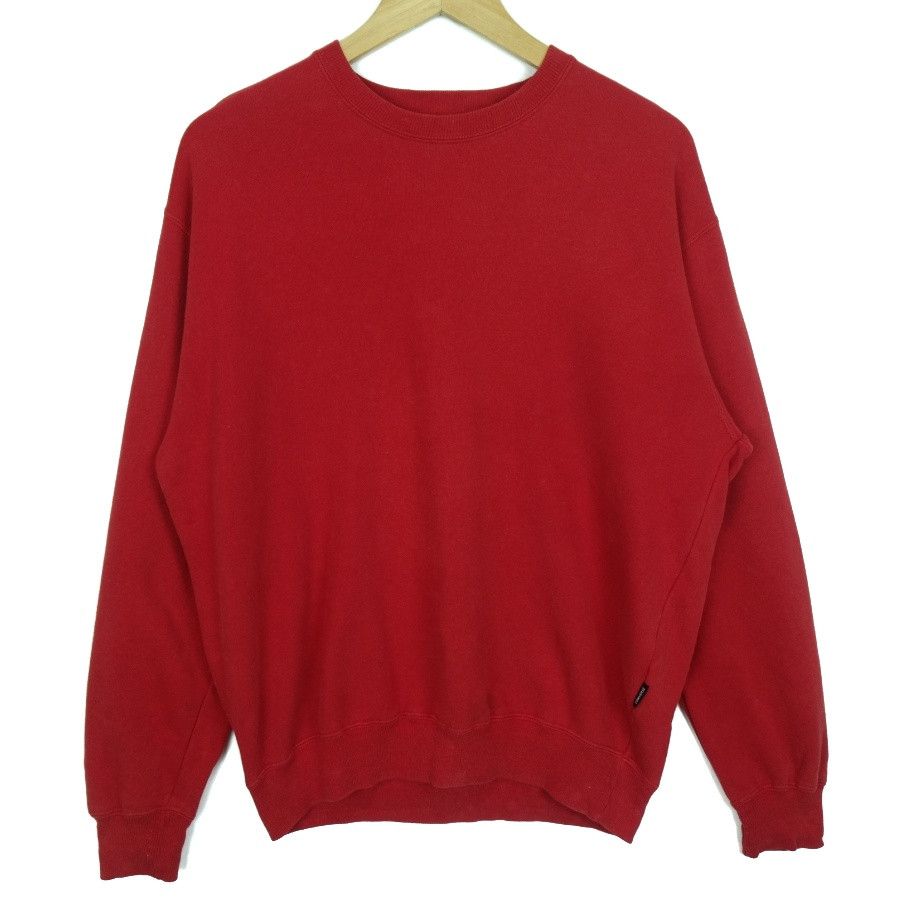 Converse Vintage CONVERSE Red Plain Sweatshirts Jumper Size US L / EU 52-54 / 3 - 2 Thumbnail