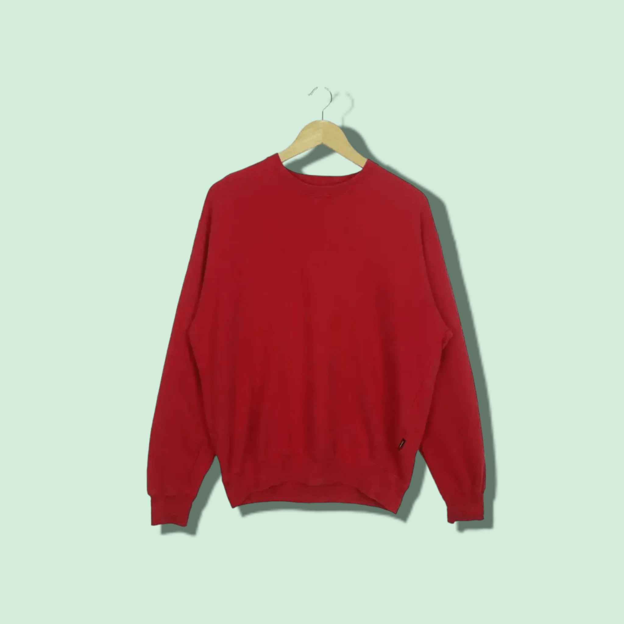 Converse Vintage CONVERSE Red Plain Sweatshirts Jumper Size US L / EU 52-54 / 3 - 1 Thumbnail